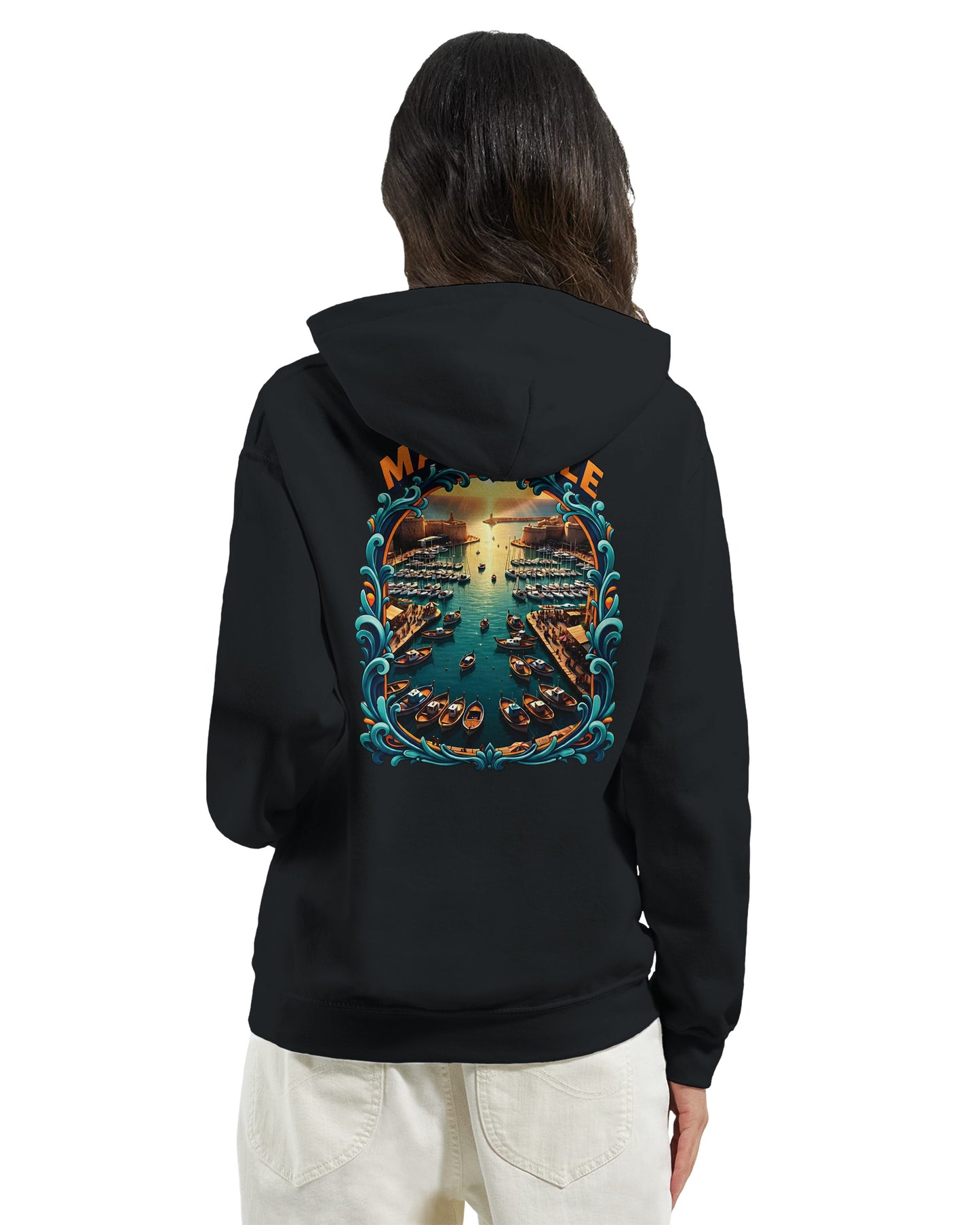 Sweat à capuche unisexe Marseille – Hoodie premium en coton mélangé