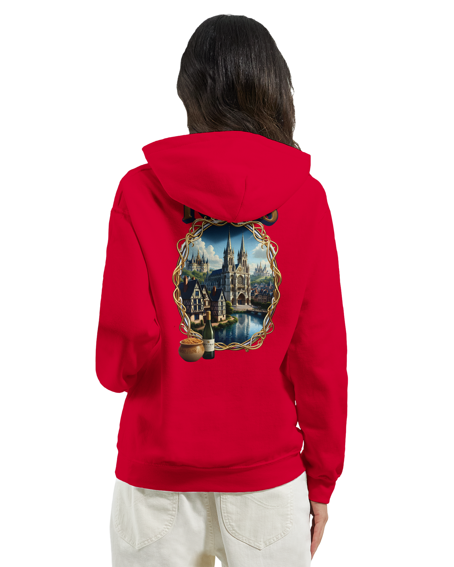 Sweat à capuche unisexe Tours France – Design Ville Iconique