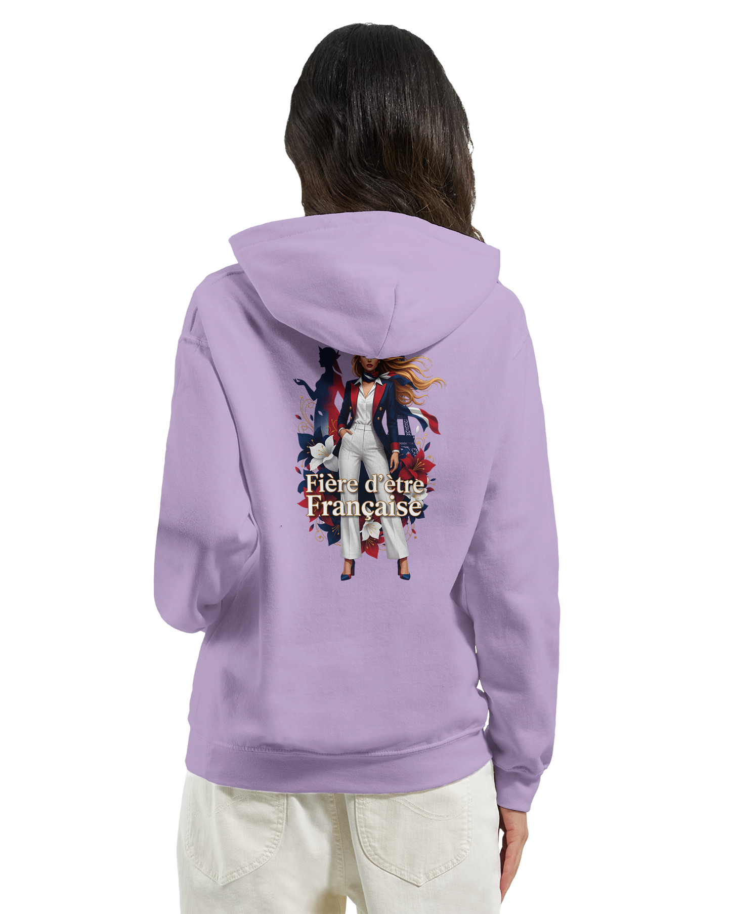 Sweat à Capuche Femme Fière d'être Française - Confort Premium