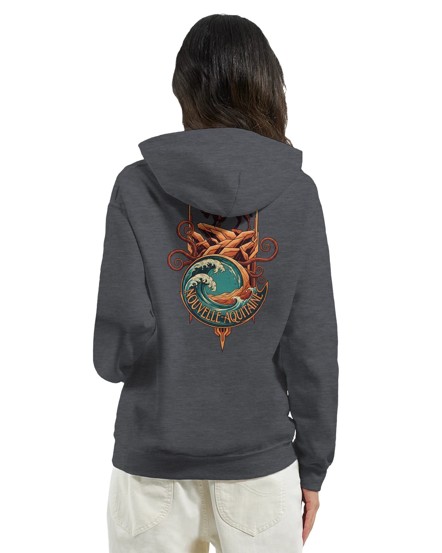 Sweat à capuche unisexe Nouvelle-Aquitaine - Hoodie premium en coton mélangé