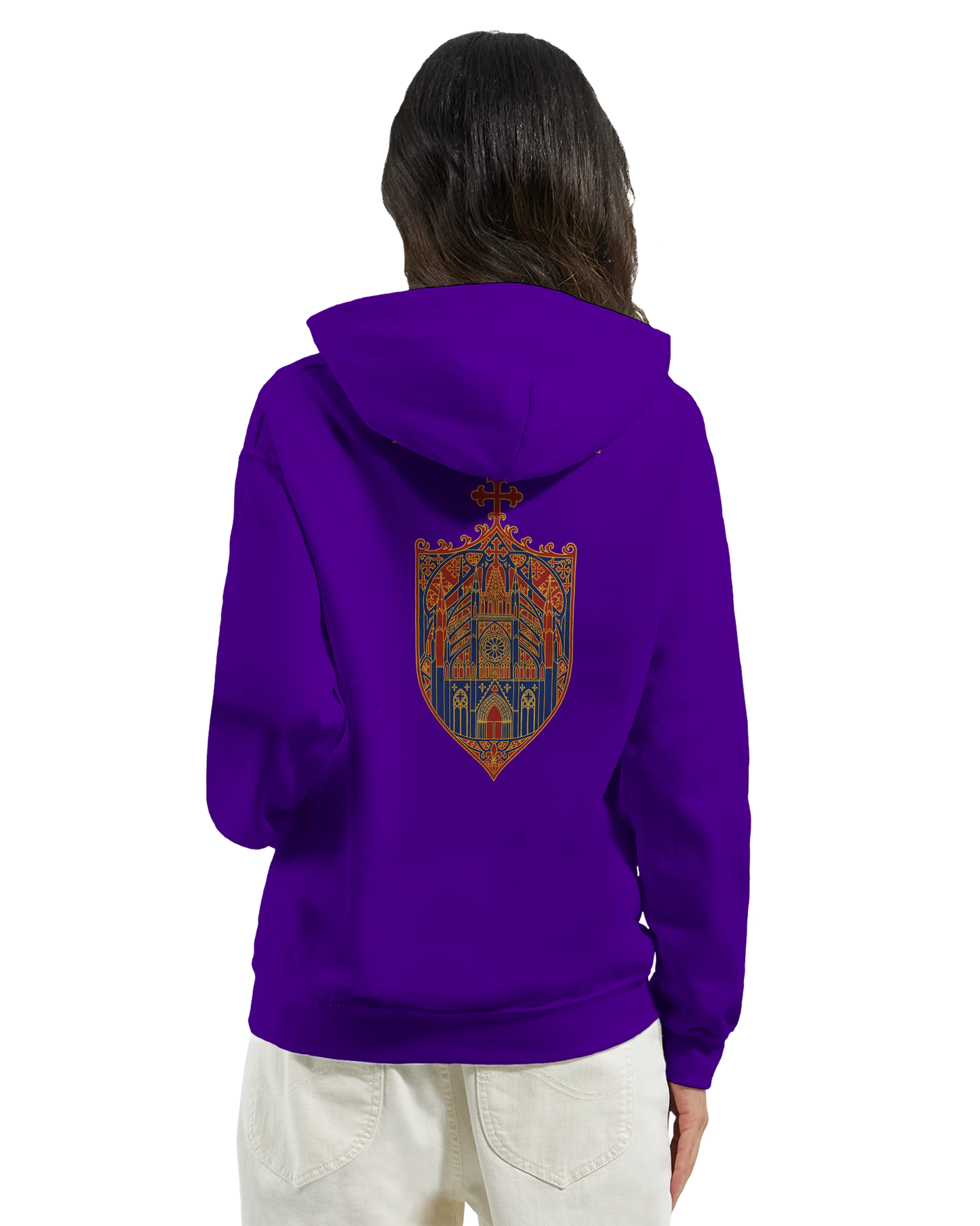 Sweat à capuche femme Rose Cathédrale – Confort Premium