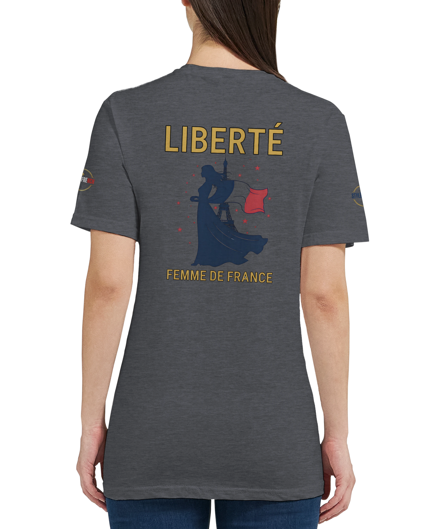 T-shirt Femme Liberté - Coton Premium Semi-Ajusté