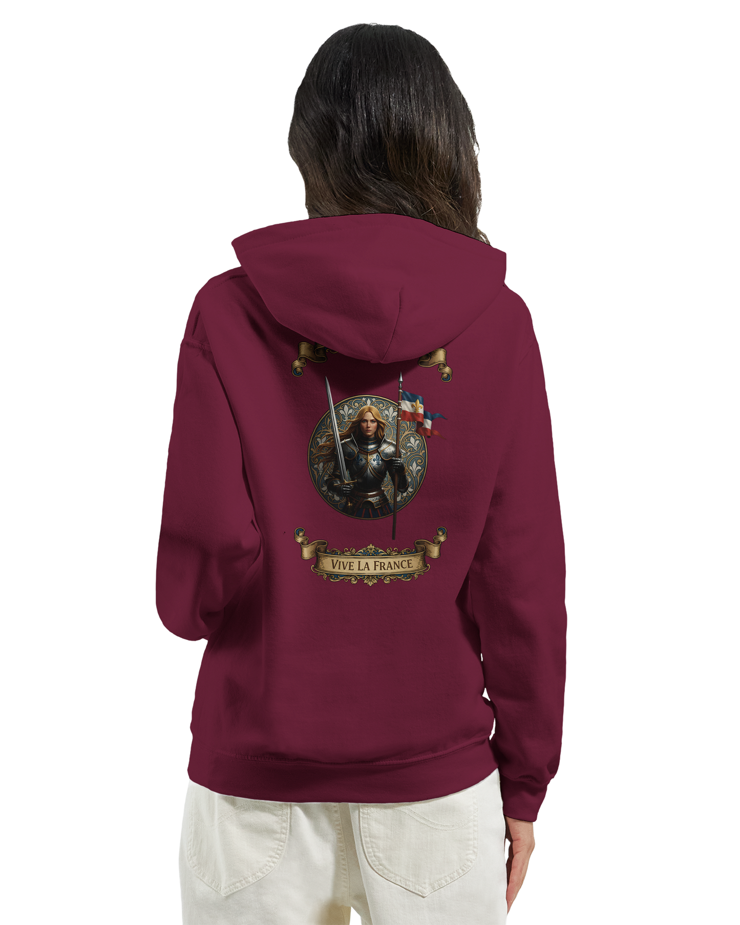 Sweat à Capuche Femme Jeanne d'Arc - Hoodie Confortable et Résistant