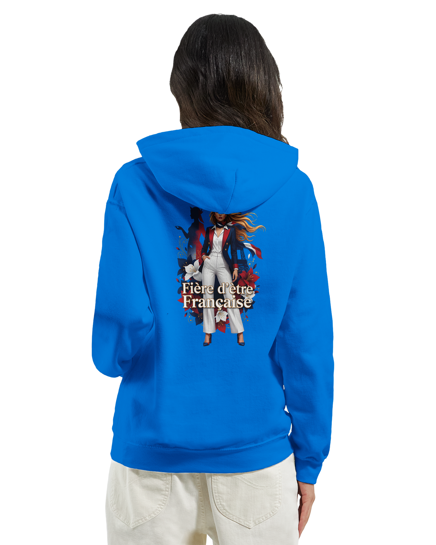 Sweat à Capuche Femme Fière d'être Française - Confort Premium