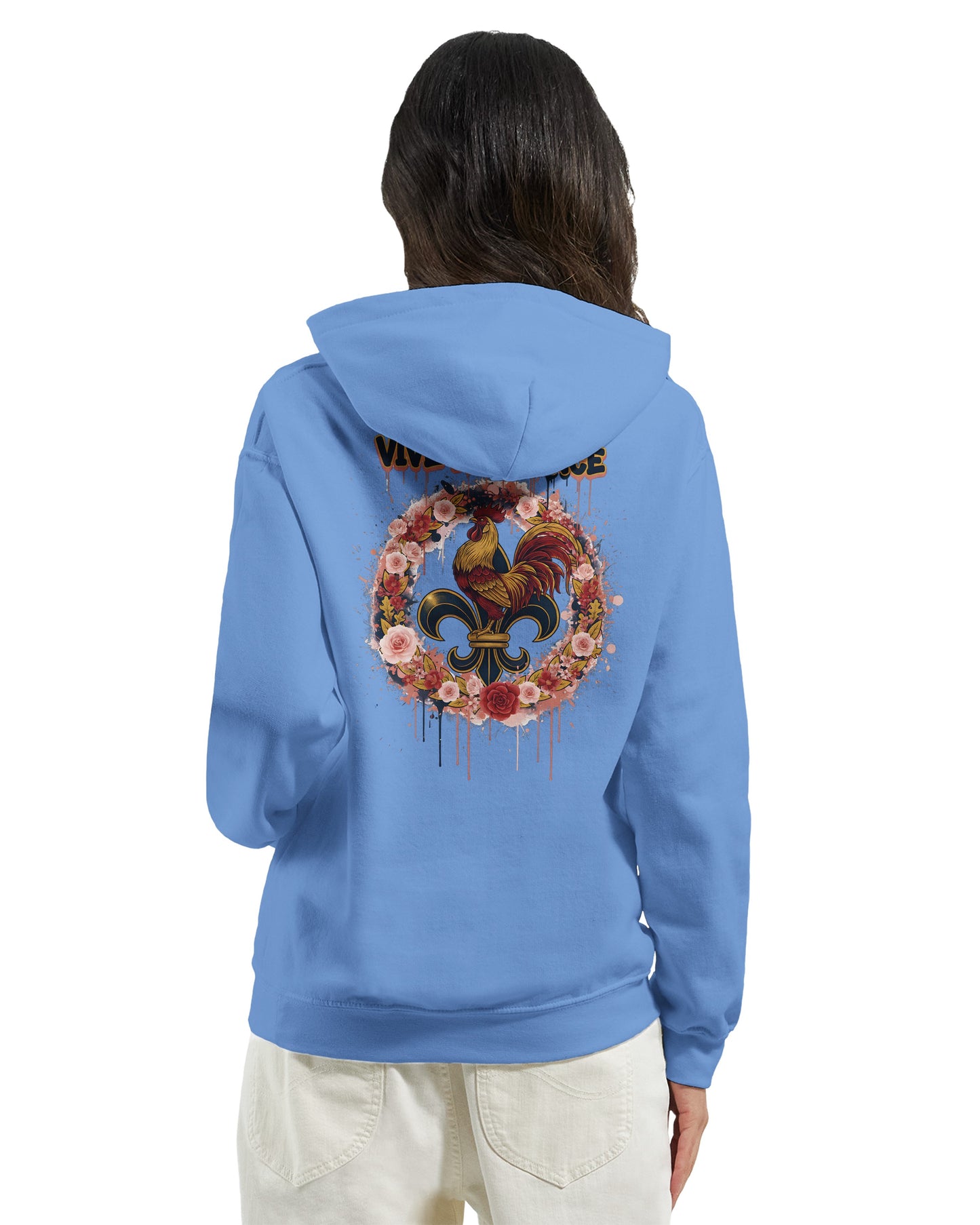 Sweat à capuche femme  Vive la France – Hoodie Premium Confortable et Résistant