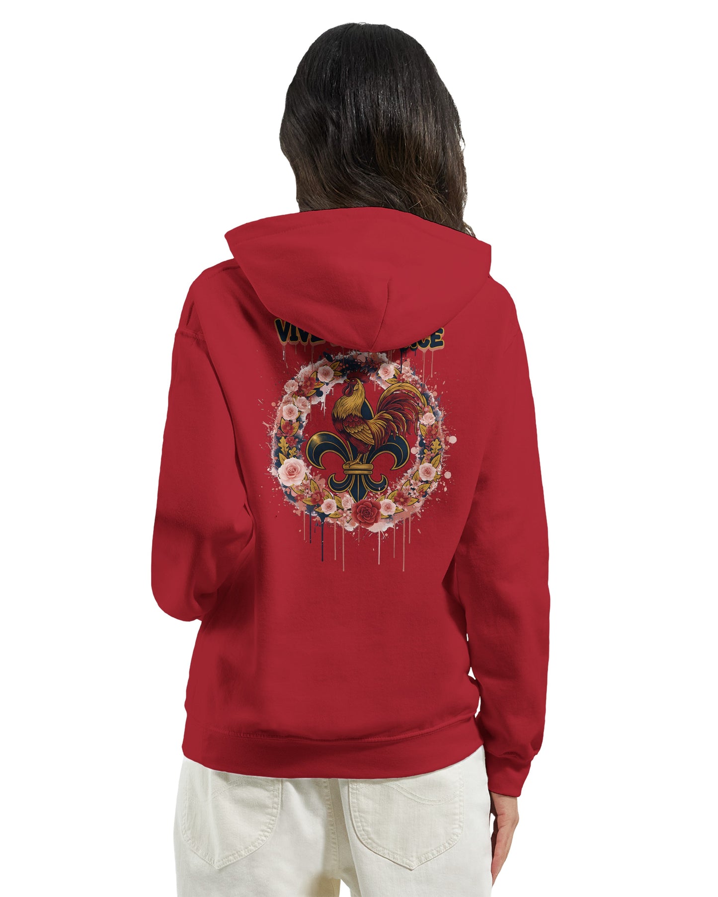 Sweat à capuche femme  Vive la France – Hoodie Premium Confortable et Résistant