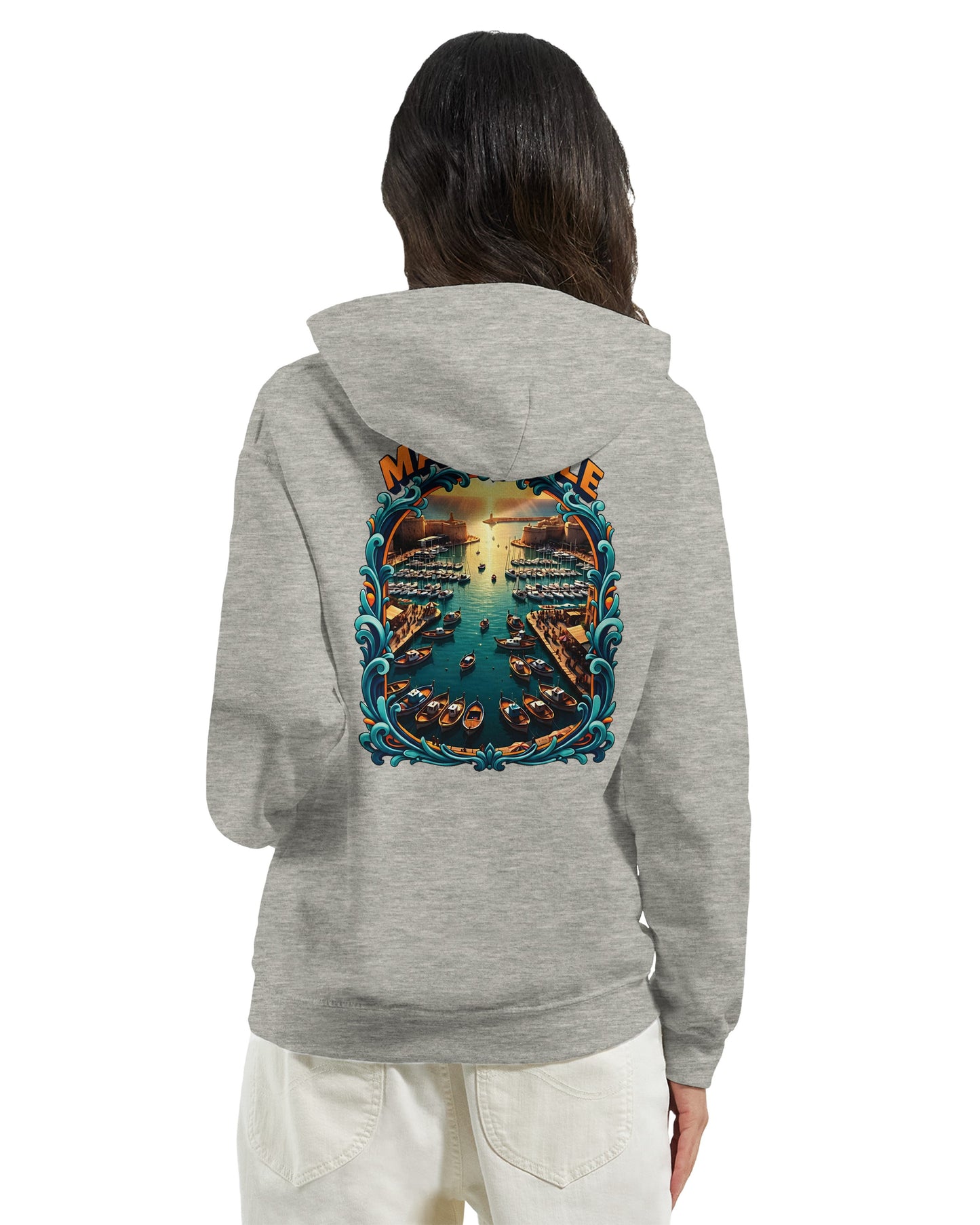 Sweat à capuche unisexe Marseille – Hoodie premium en coton mélangé