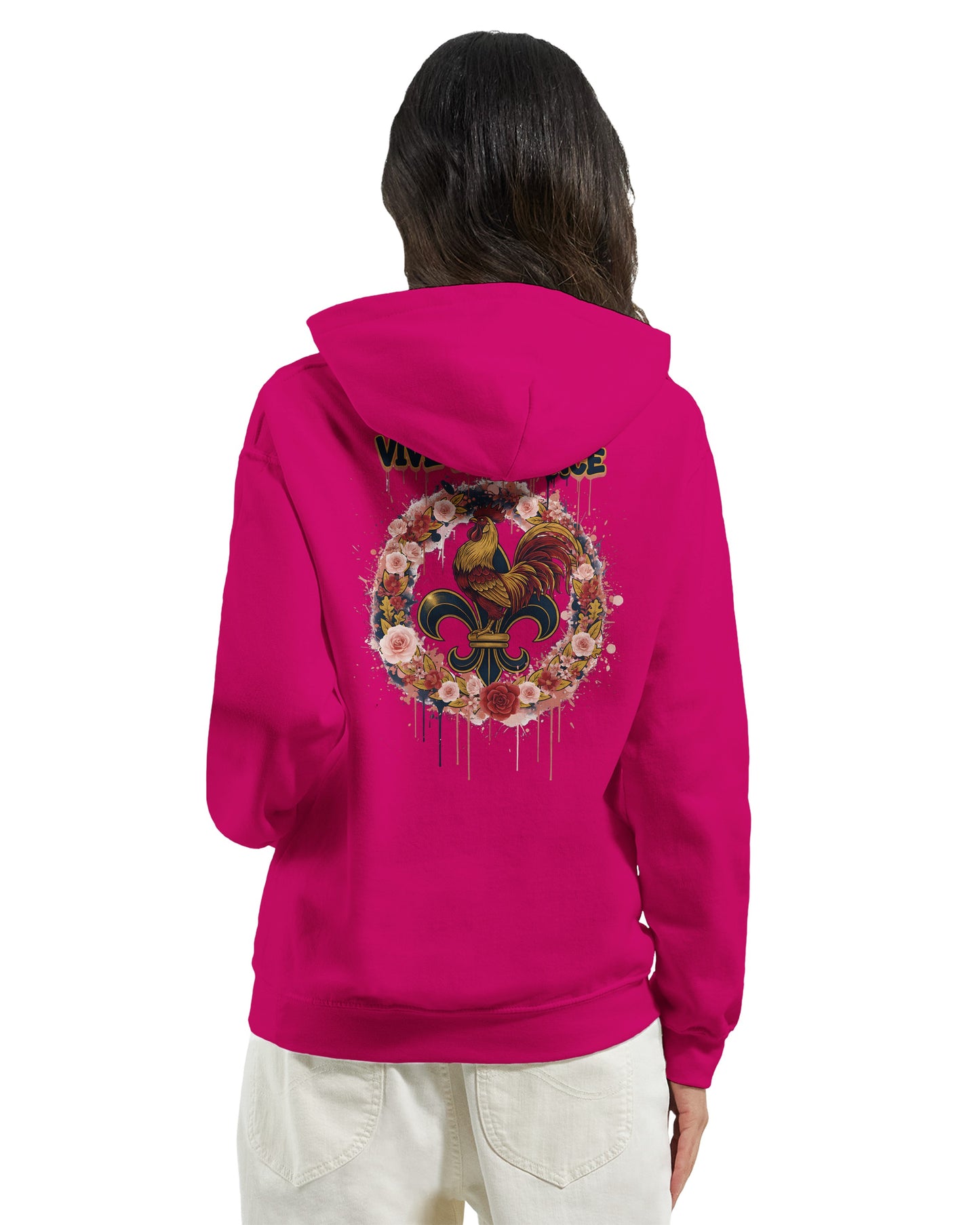 Sweat à capuche femme  Vive la France – Hoodie Premium Confortable et Résistant