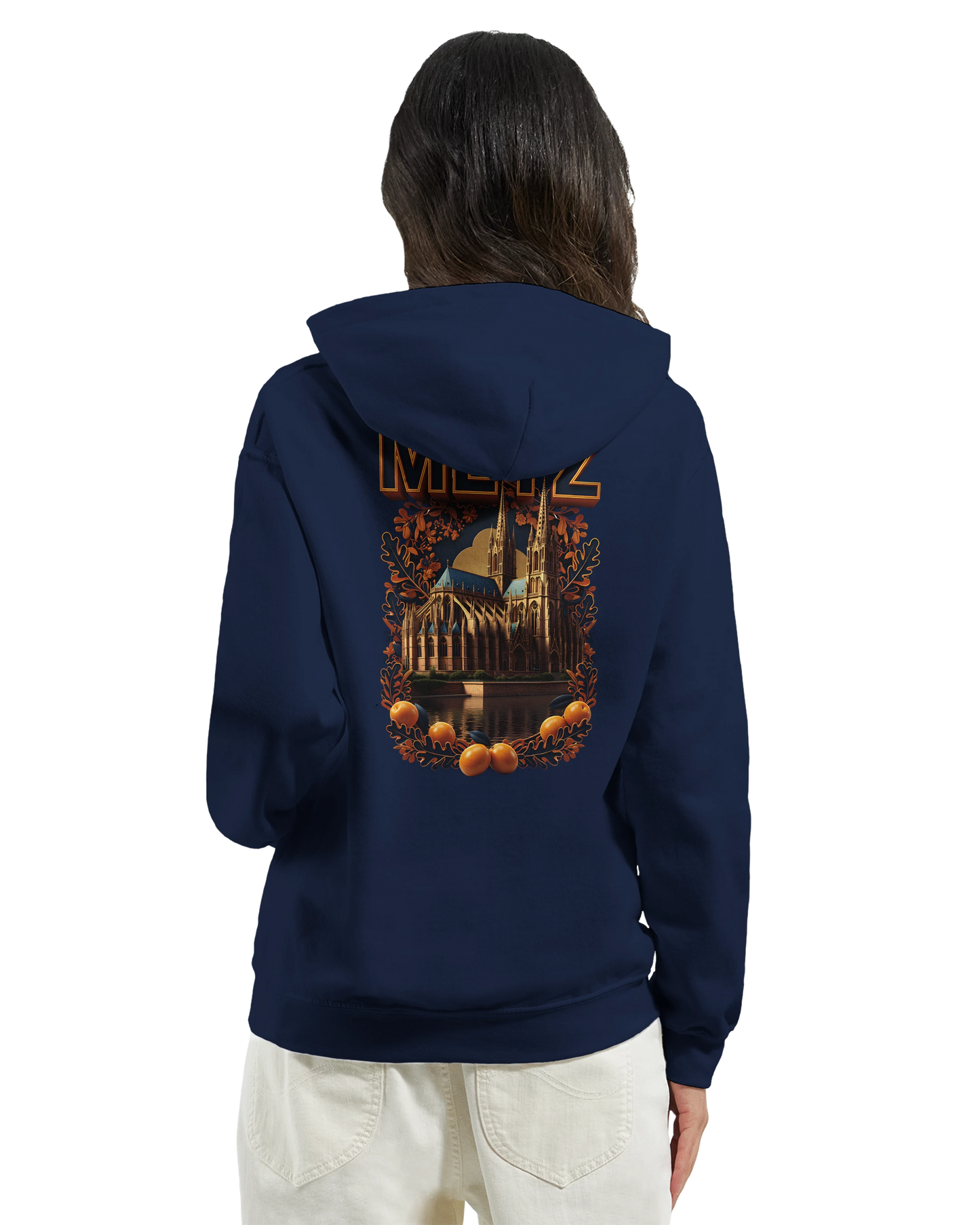 Sweat à capuche unisexe Metz - Ville de France - Design Premium