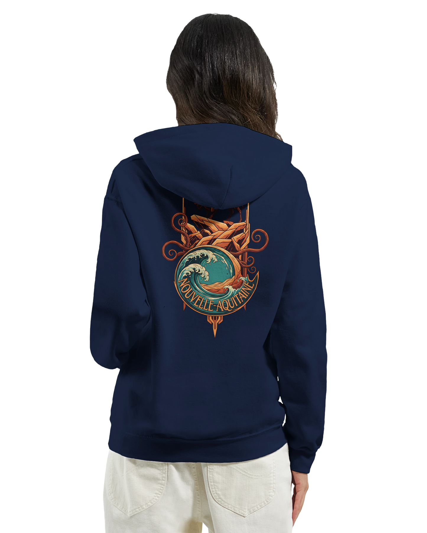 Sweat à capuche unisexe Nouvelle-Aquitaine - Hoodie premium en coton mélangé