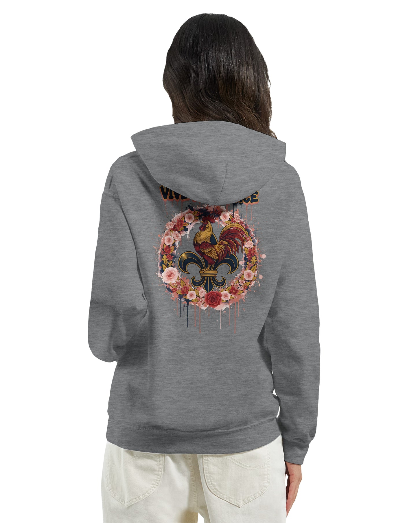 Sweat à capuche femme  Vive la France – Hoodie Premium Confortable et Résistant