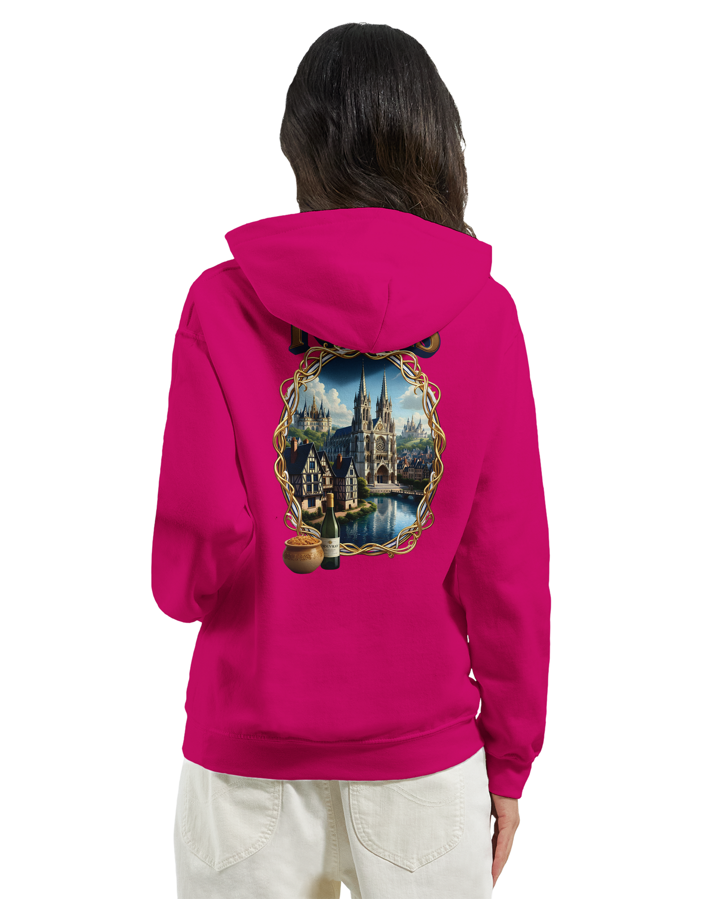 Sweat à capuche unisexe Tours France – Design Ville Iconique