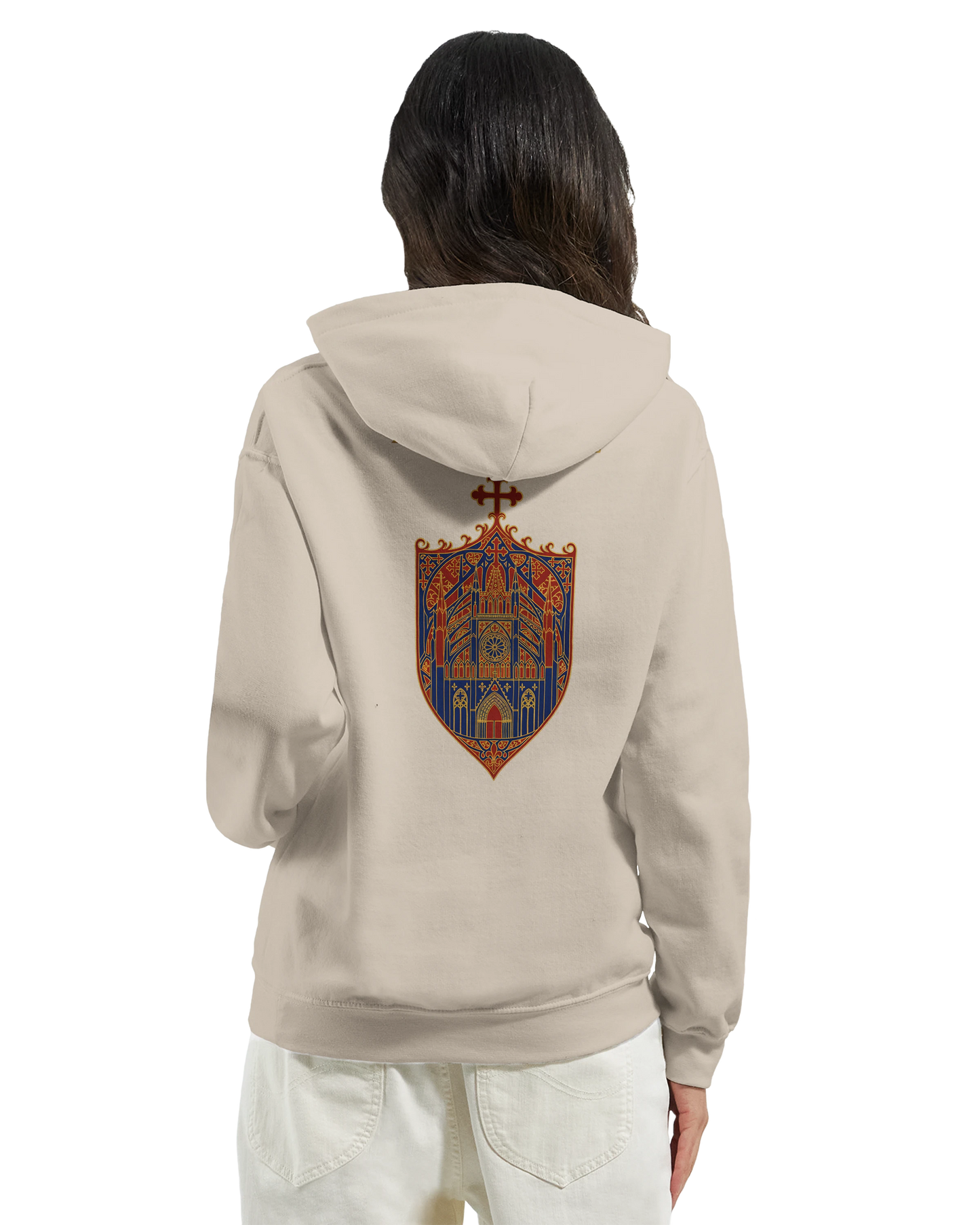Sweat à capuche femme Rose Cathédrale – Confort Premium