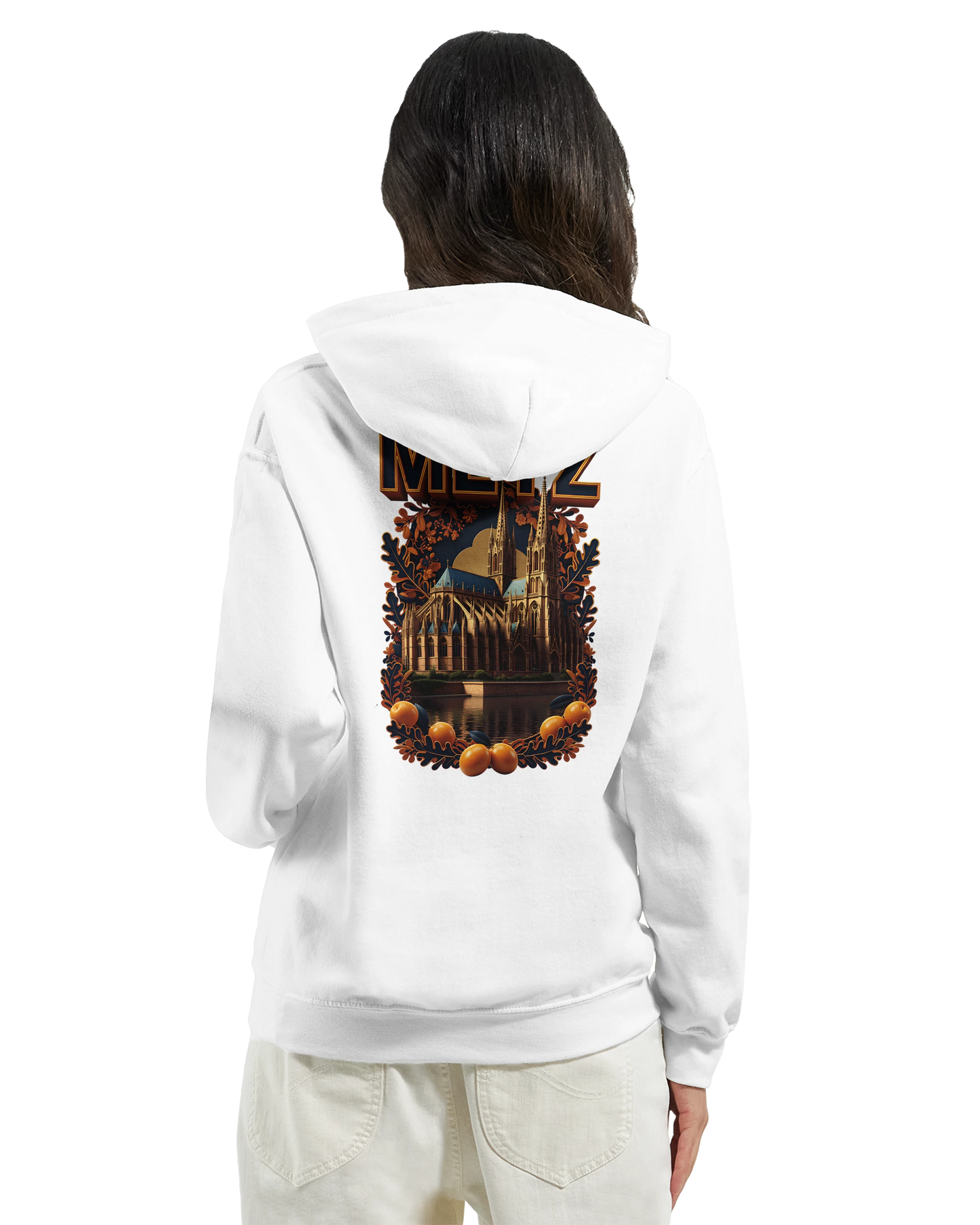Sweat à capuche unisexe Metz - Ville de France - Design Premium