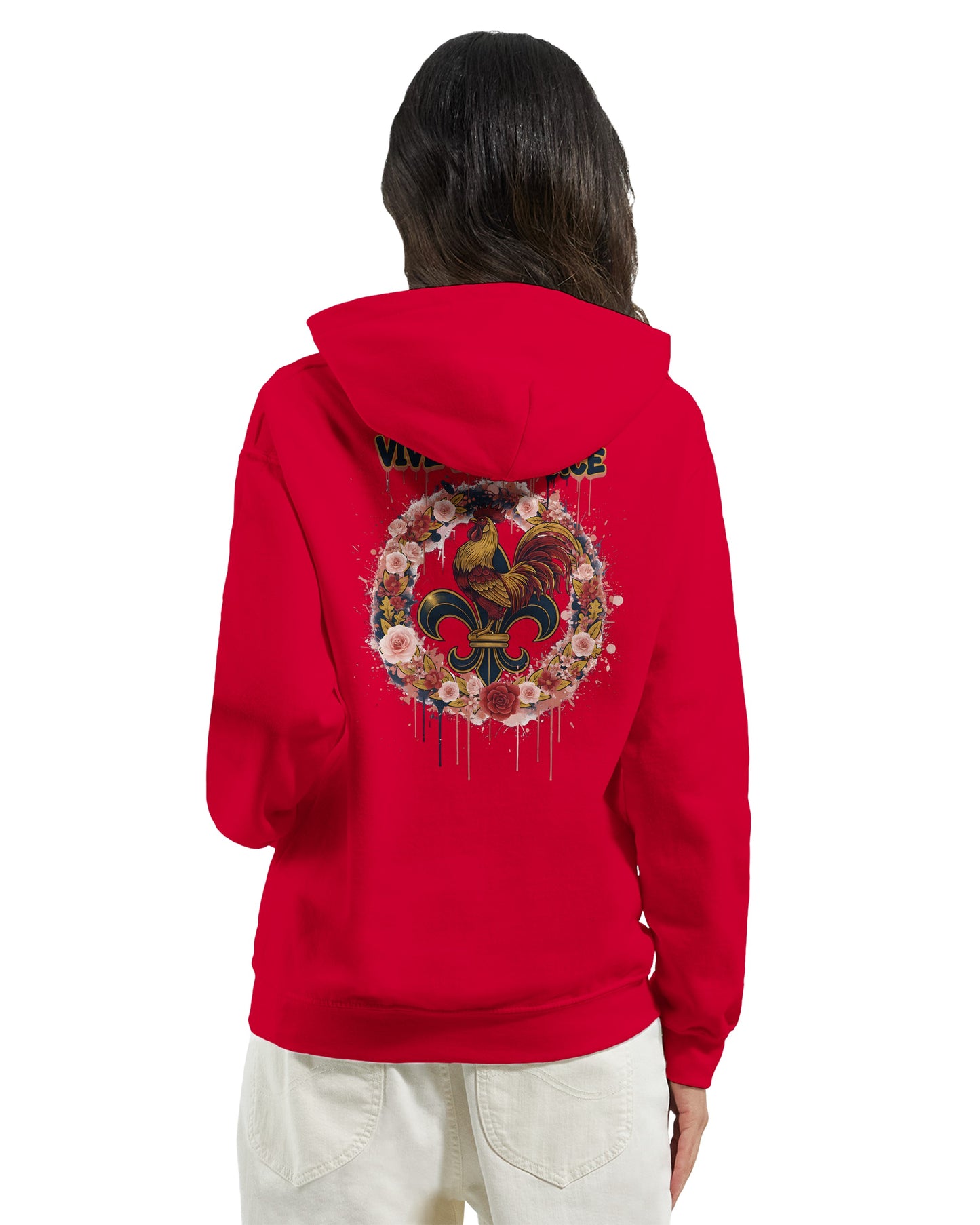 Sweat à capuche femme  Vive la France – Hoodie Premium Confortable et Résistant