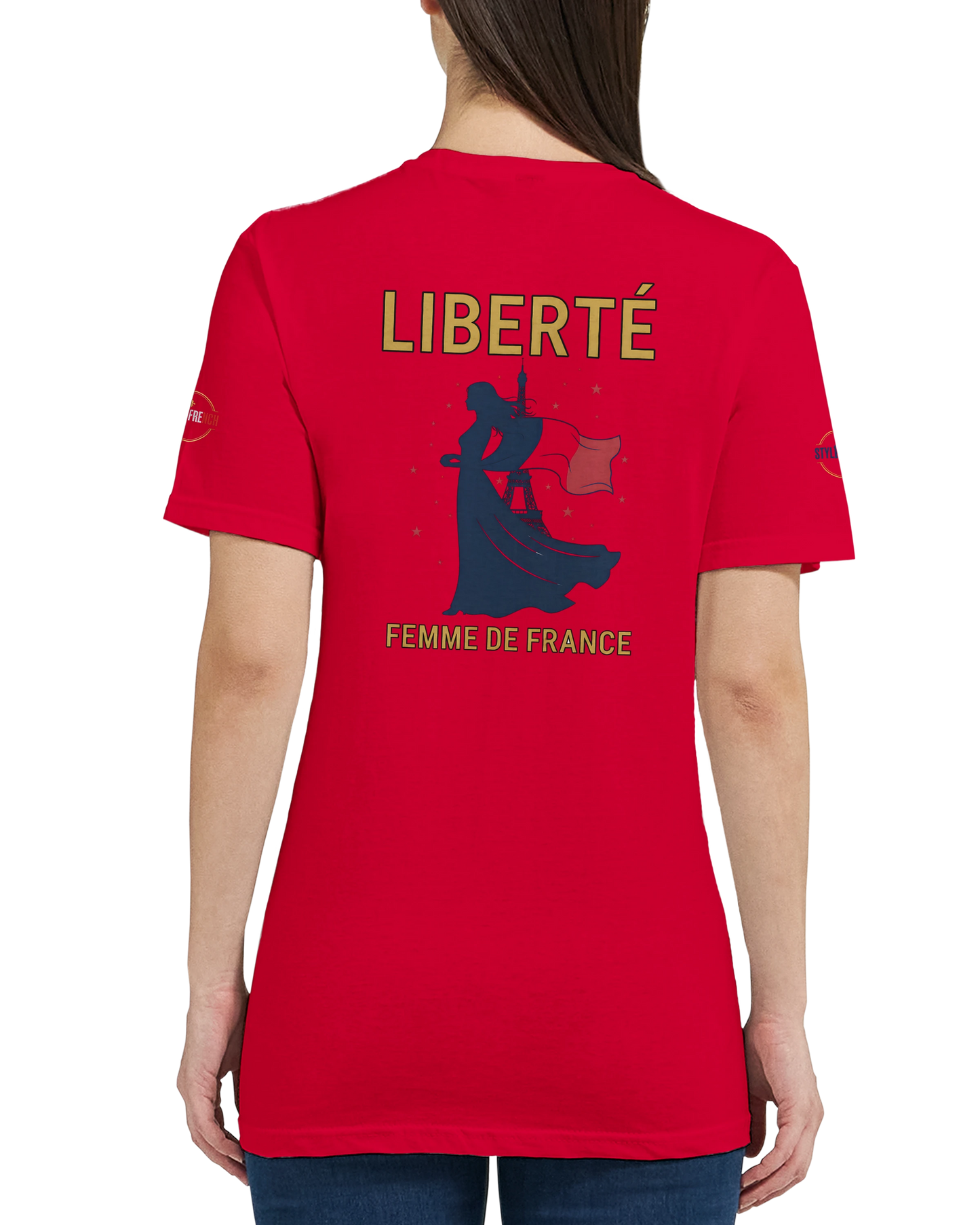 T-shirt Femme Liberté - Coton Premium Semi-Ajusté