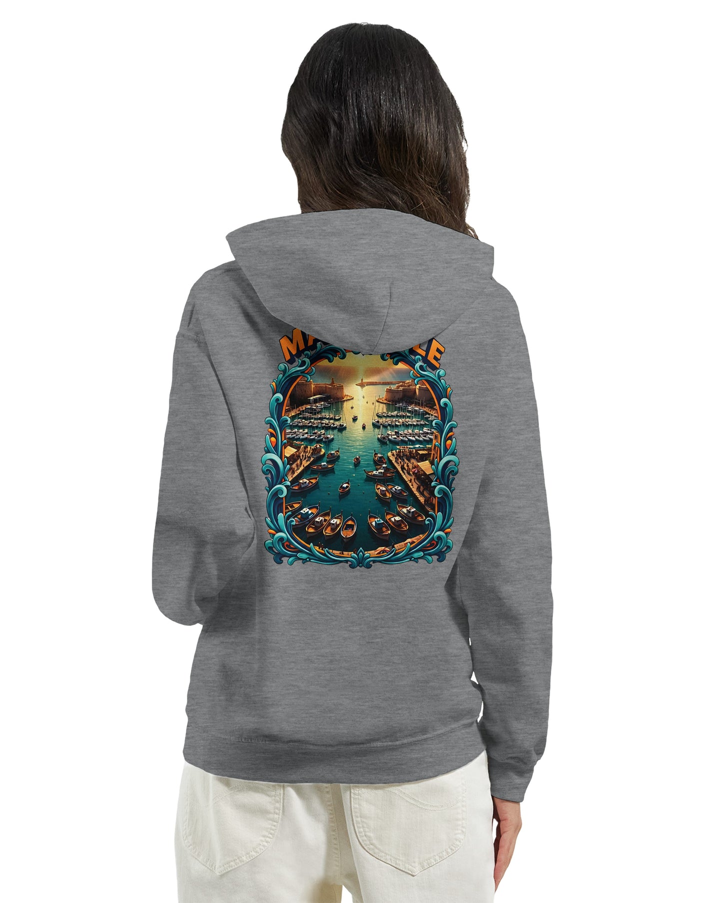 Sweat à capuche unisexe Marseille – Hoodie premium en coton mélangé