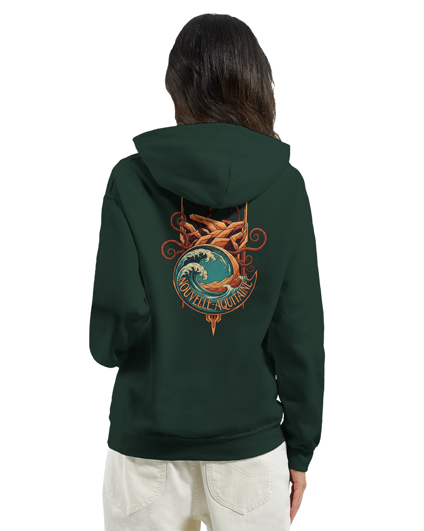 Sweat à capuche unisexe Nouvelle-Aquitaine - Hoodie premium en coton mélangé