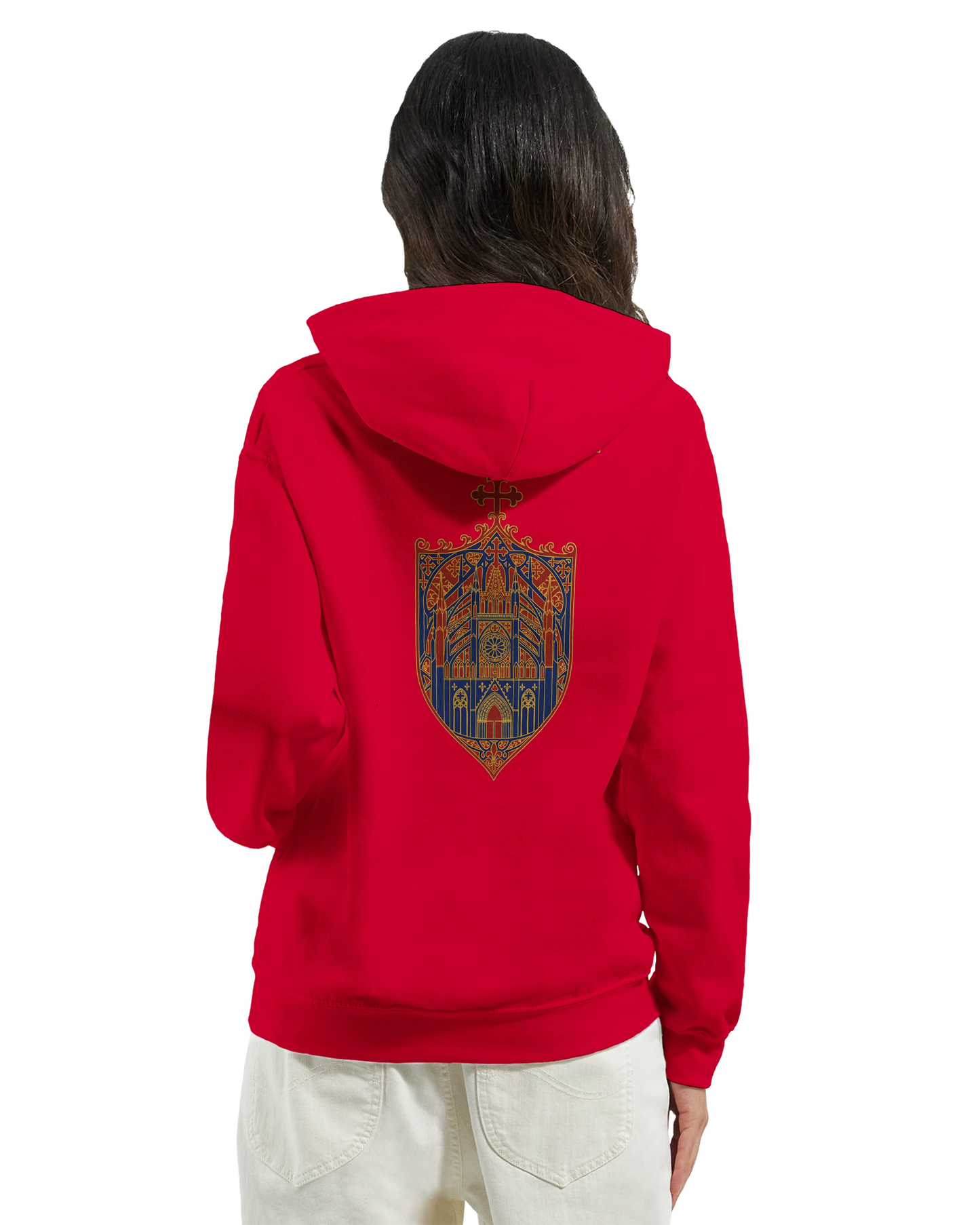 Sweat à capuche femme Rose Cathédrale – Confort Premium