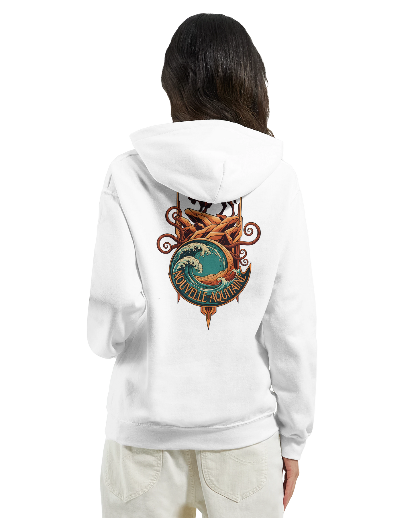 Sweat à capuche unisexe Nouvelle-Aquitaine - Hoodie premium en coton mélangé
