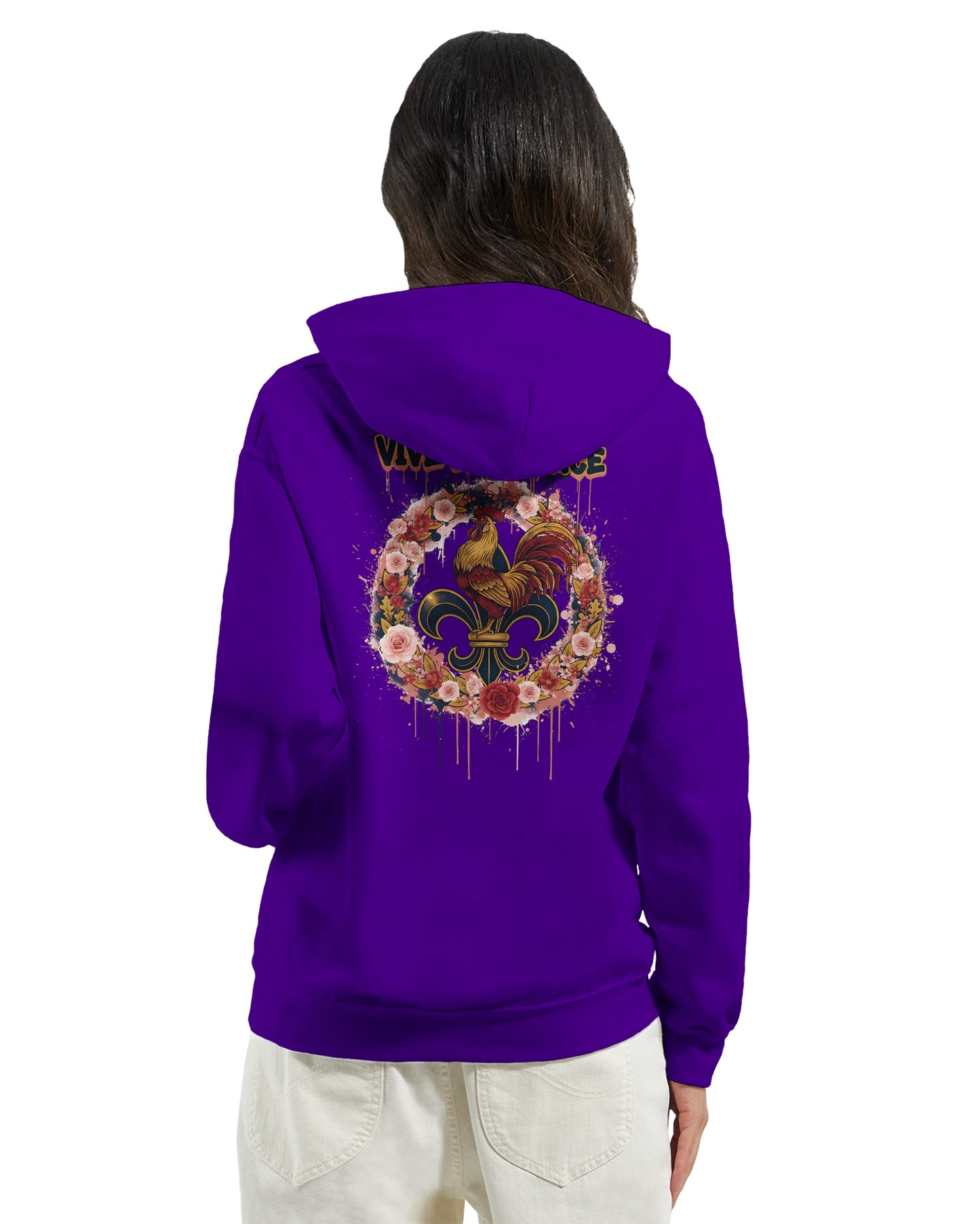 Sweat à capuche femme  Vive la France – Hoodie Premium Confortable et Résistant