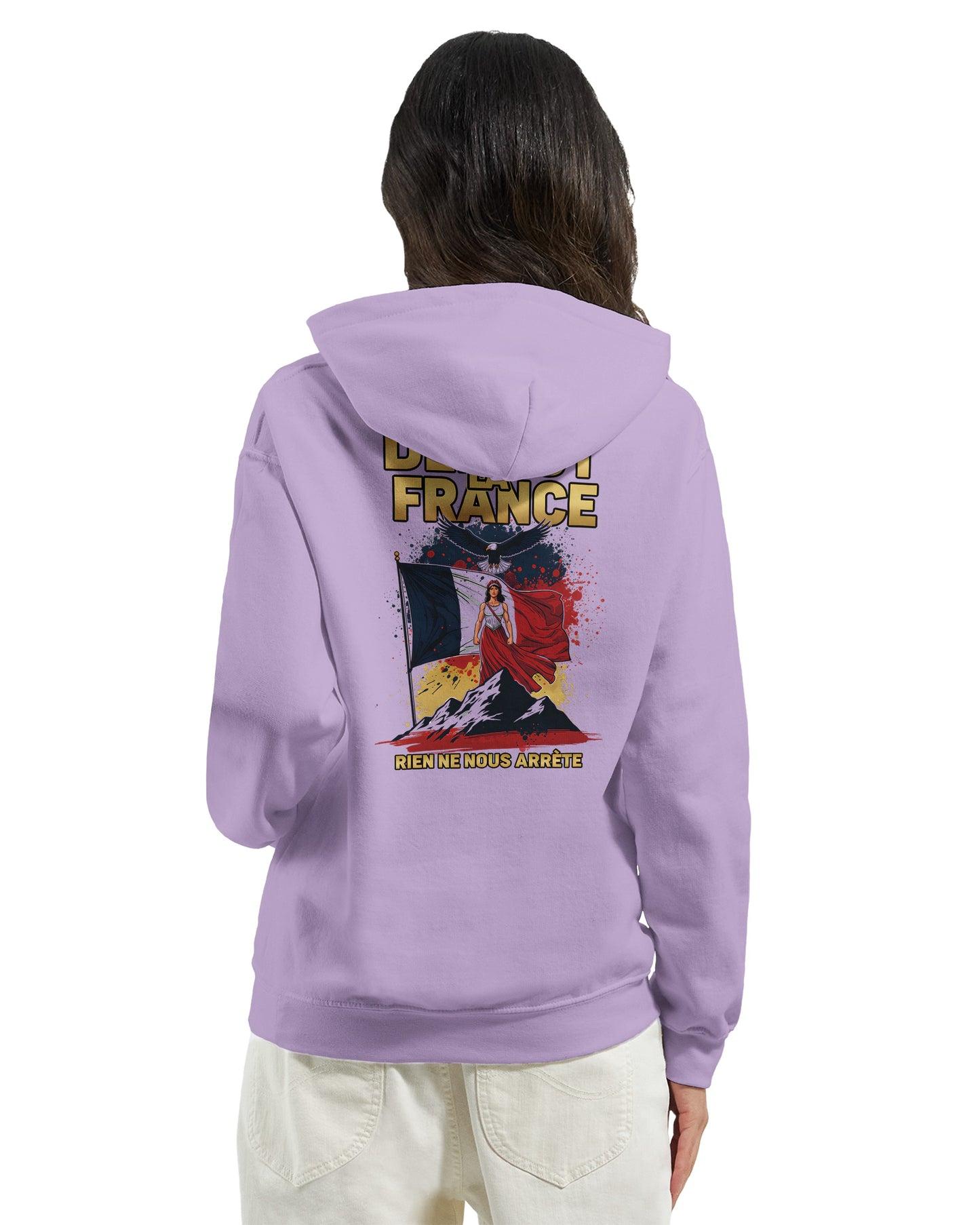 Sweat à capuche femme Debout la France - Hoodie en coton mélangé premium