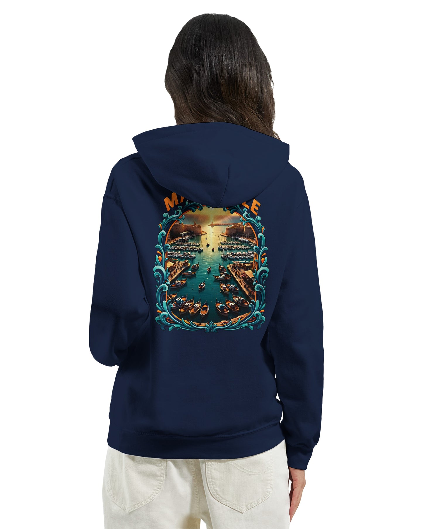 Sweat à capuche unisexe Marseille – Hoodie premium en coton mélangé