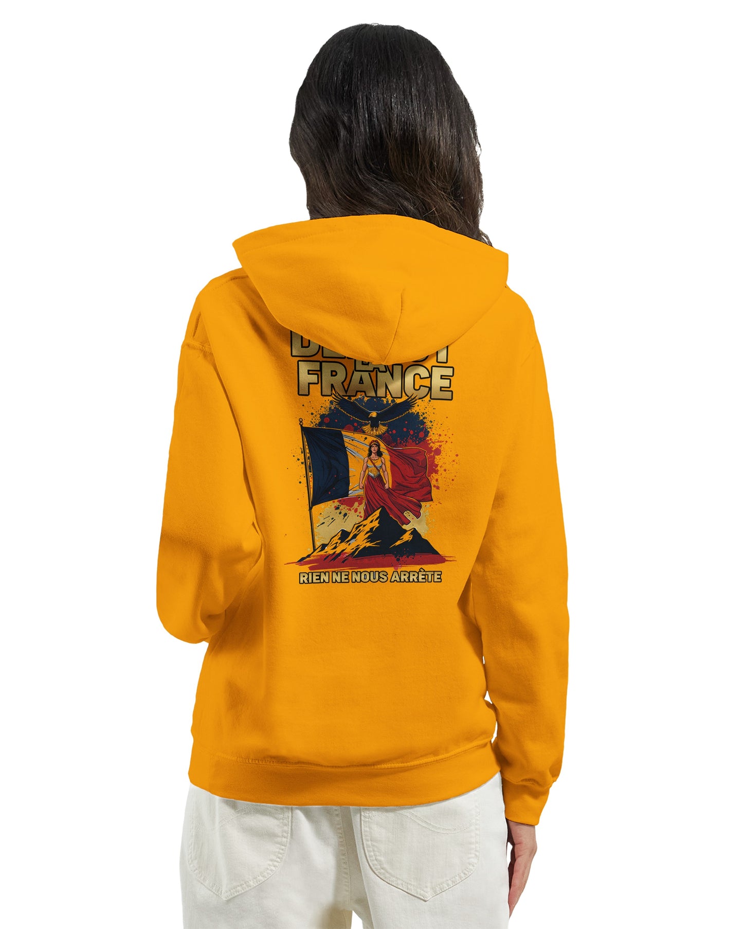 Sweat à capuche femme Debout la France - Hoodie en coton mélangé premium