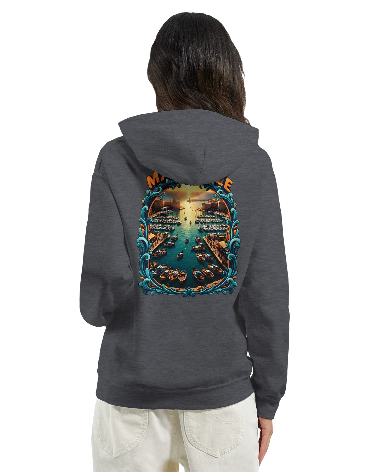 Sweat à capuche unisexe Marseille – Hoodie premium en coton mélangé