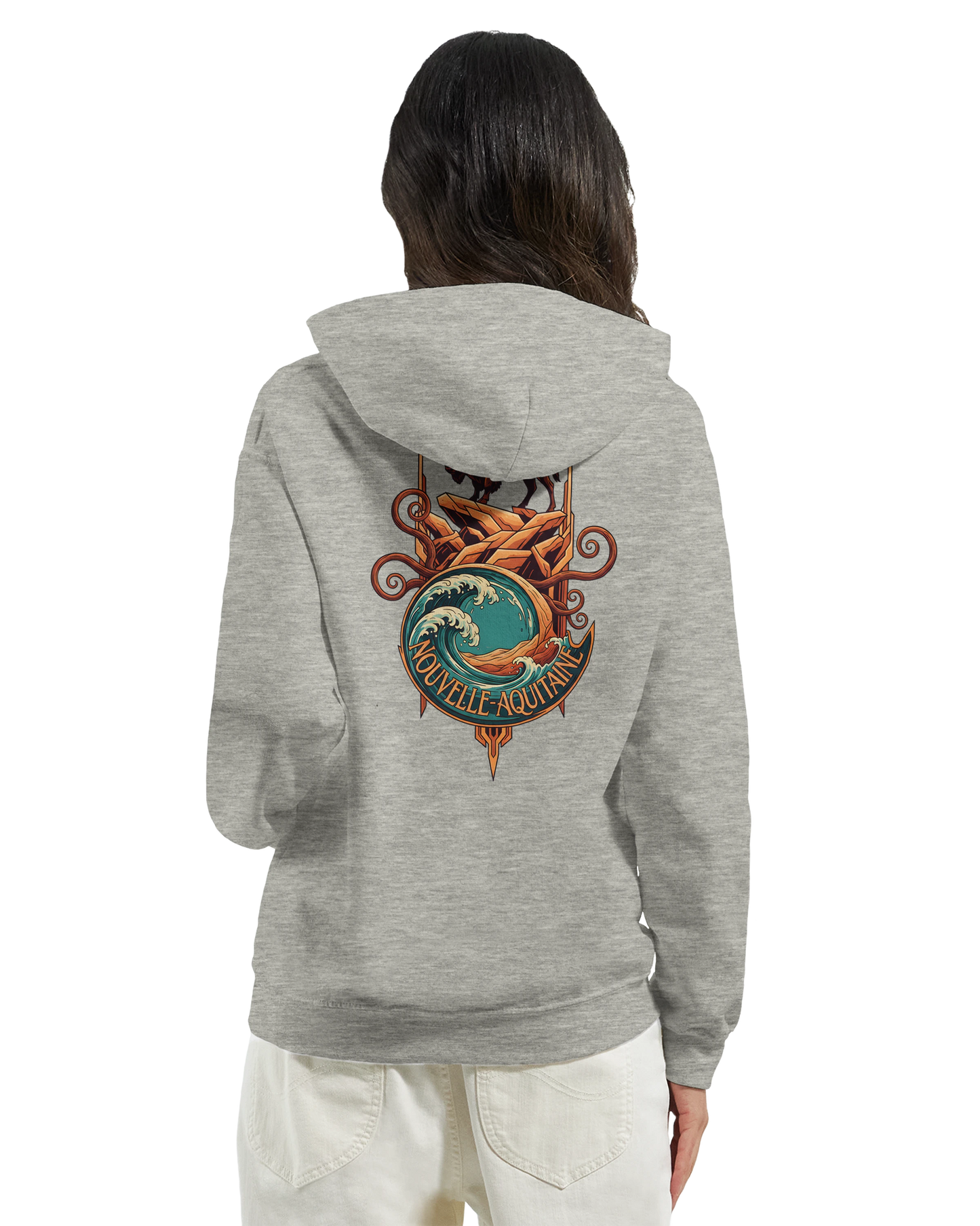 Sweat à capuche unisexe Nouvelle-Aquitaine - Hoodie premium en coton mélangé