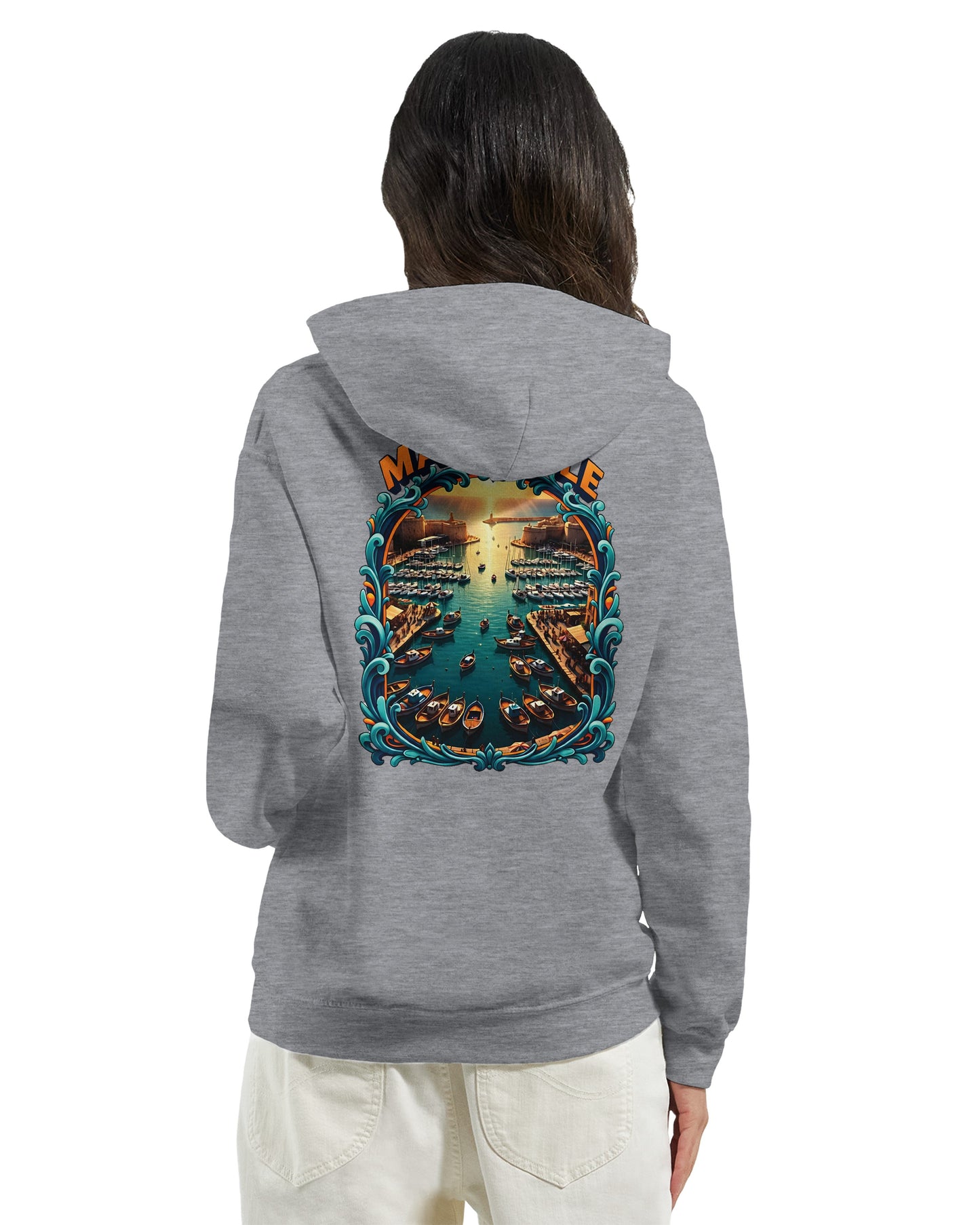 Sweat à capuche unisexe Marseille – Hoodie premium en coton mélangé