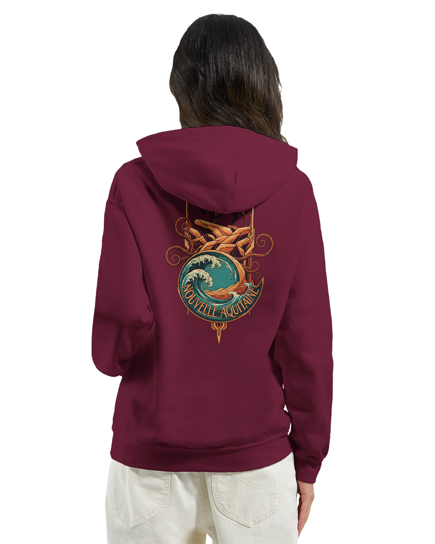 Sweat à capuche unisexe Nouvelle-Aquitaine - Hoodie premium en coton mélangé