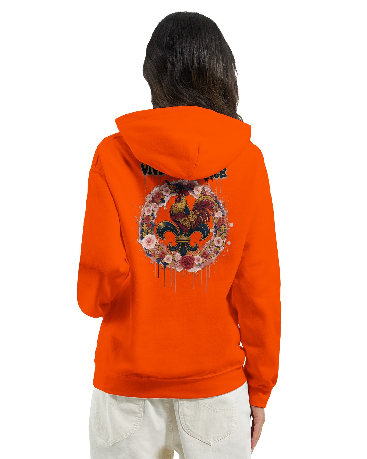 Sweat à capuche femme  Vive la France – Hoodie Premium Confortable et Résistant