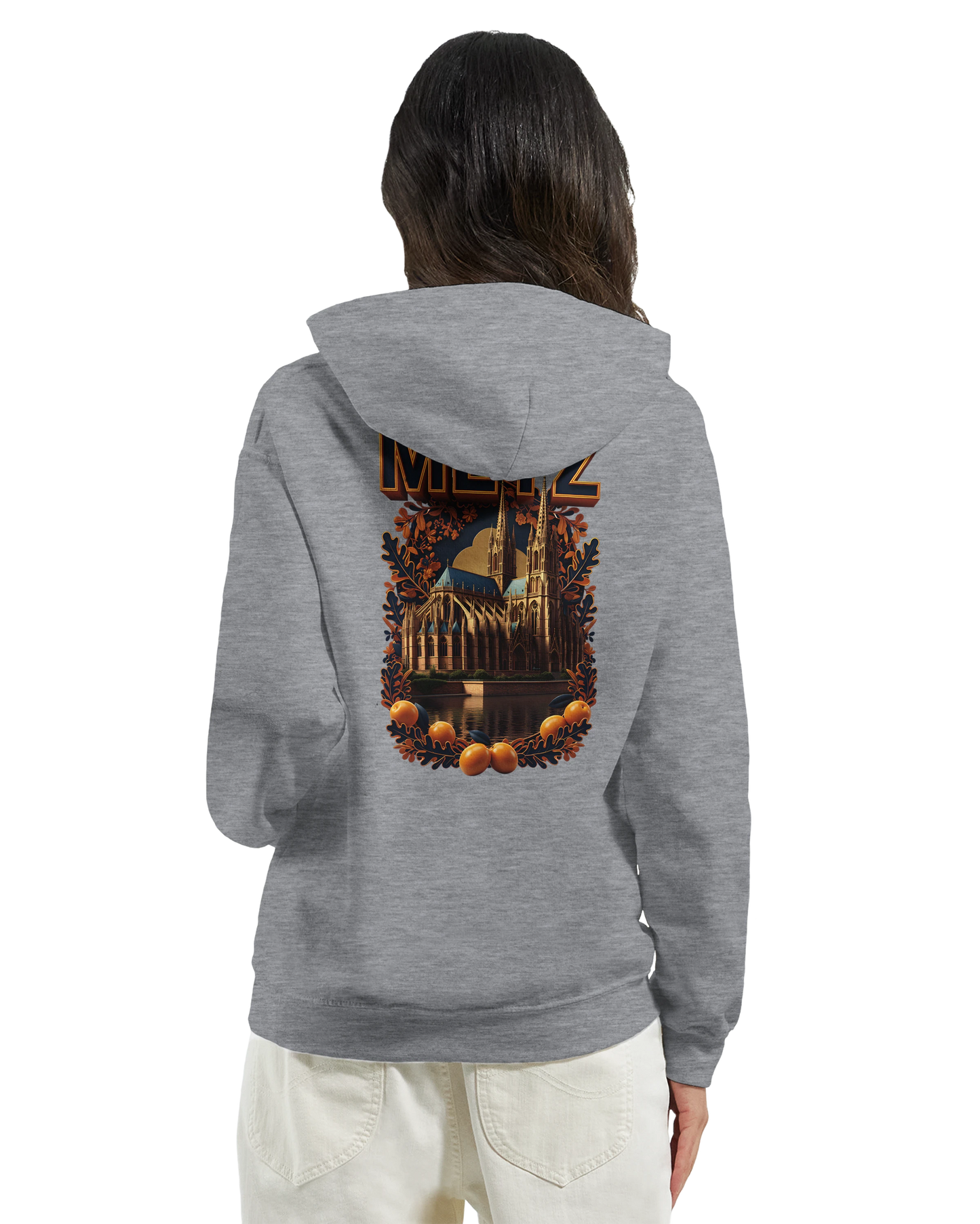 Sweat à capuche unisexe Metz - Ville de France - Design Premium