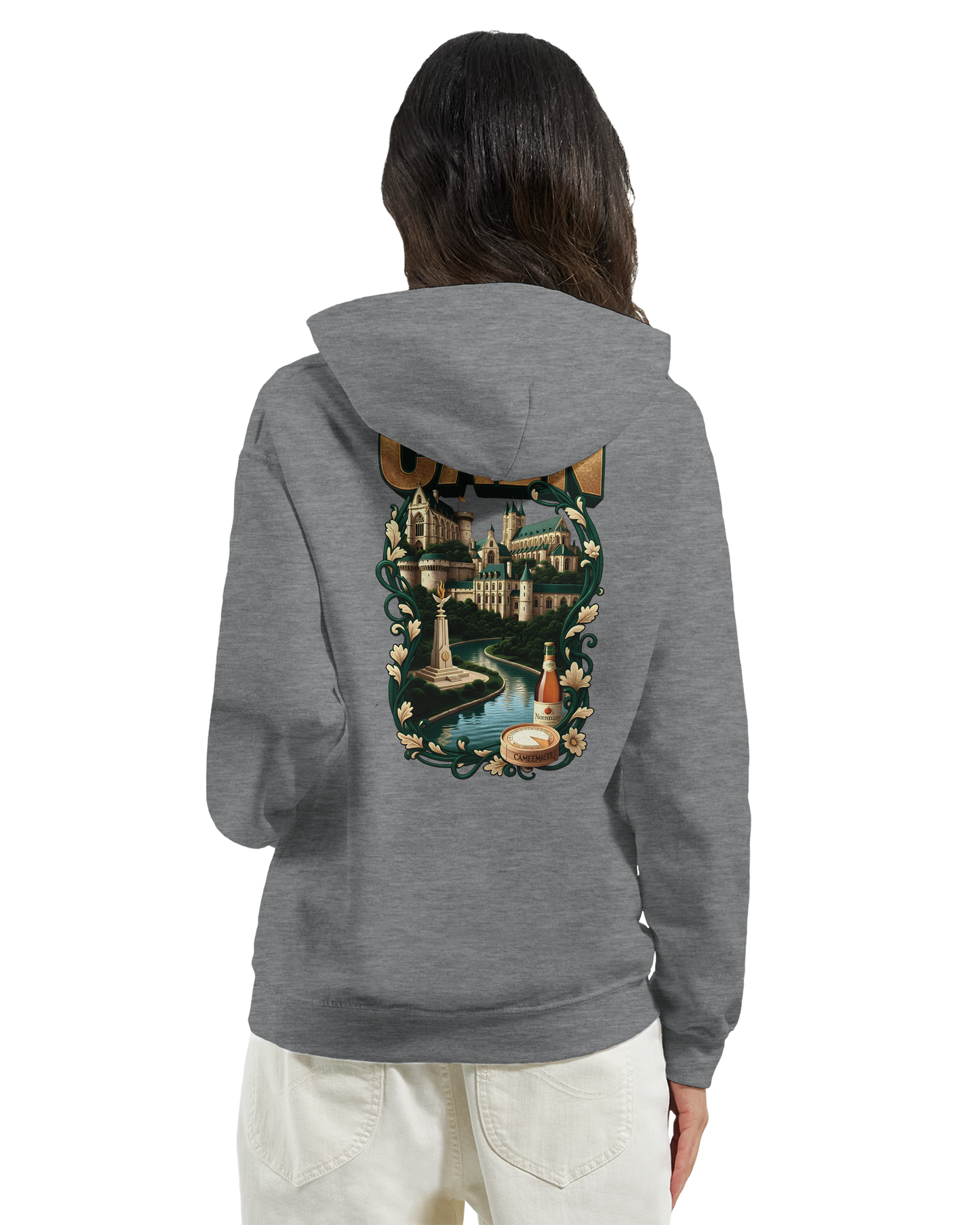 Sweat à capuche Caen - Ville de France - Unisexe Premium