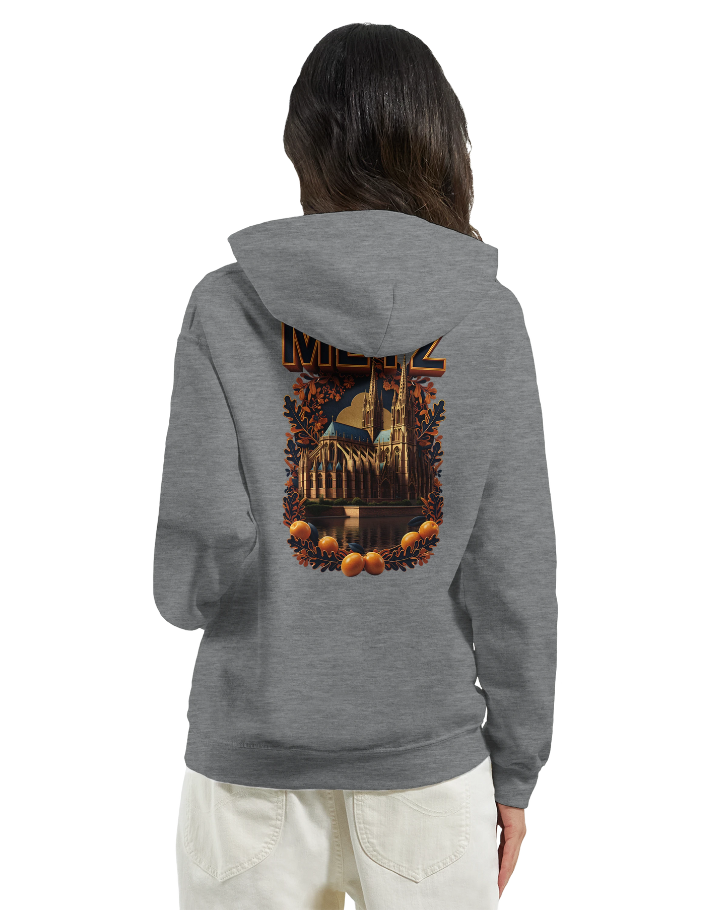 Sweat à capuche unisexe Metz - Ville de France - Design Premium