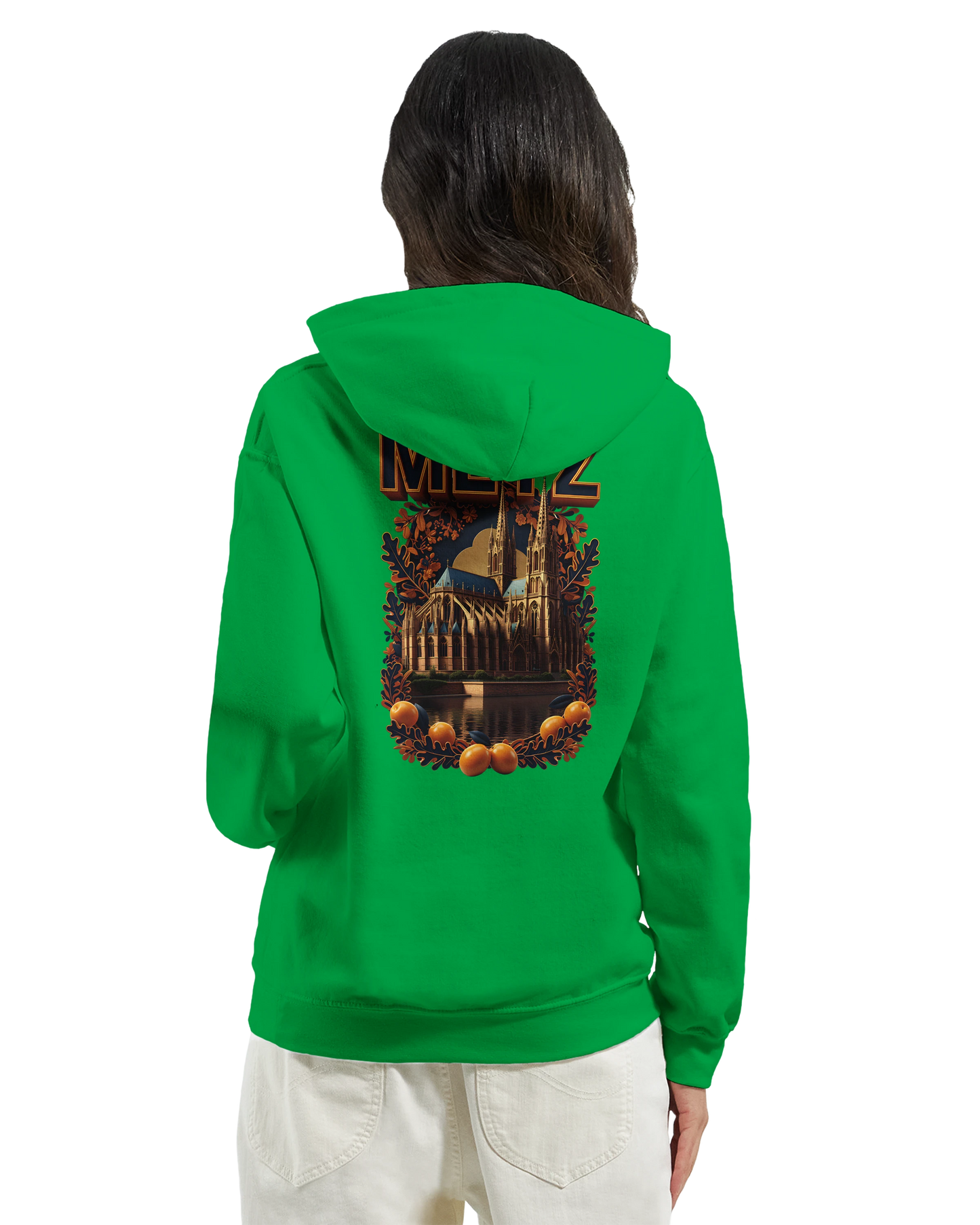 Sweat à capuche unisexe Metz - Ville de France - Design Premium