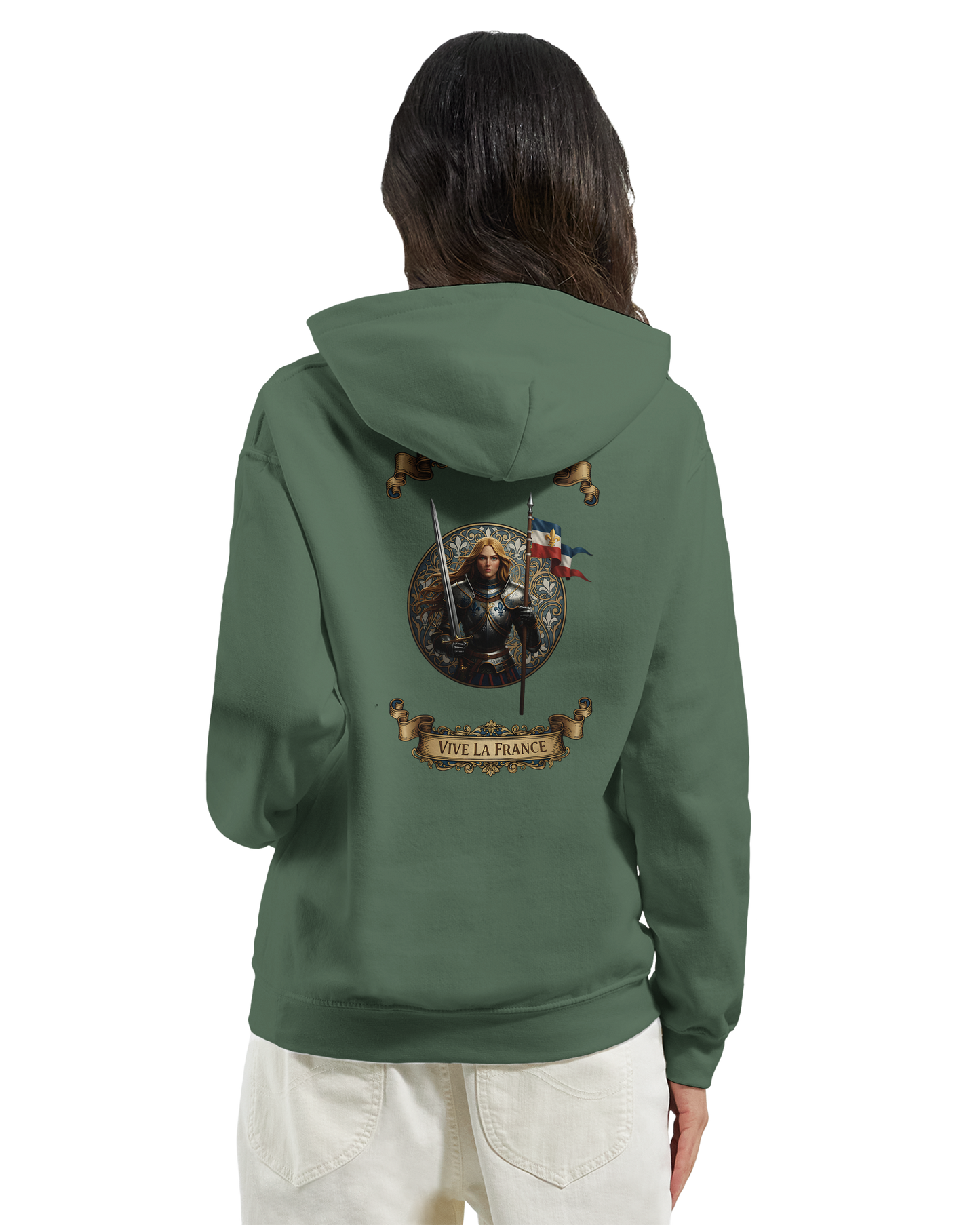 Sweat à Capuche Femme Jeanne d'Arc - Hoodie Confortable et Résistant