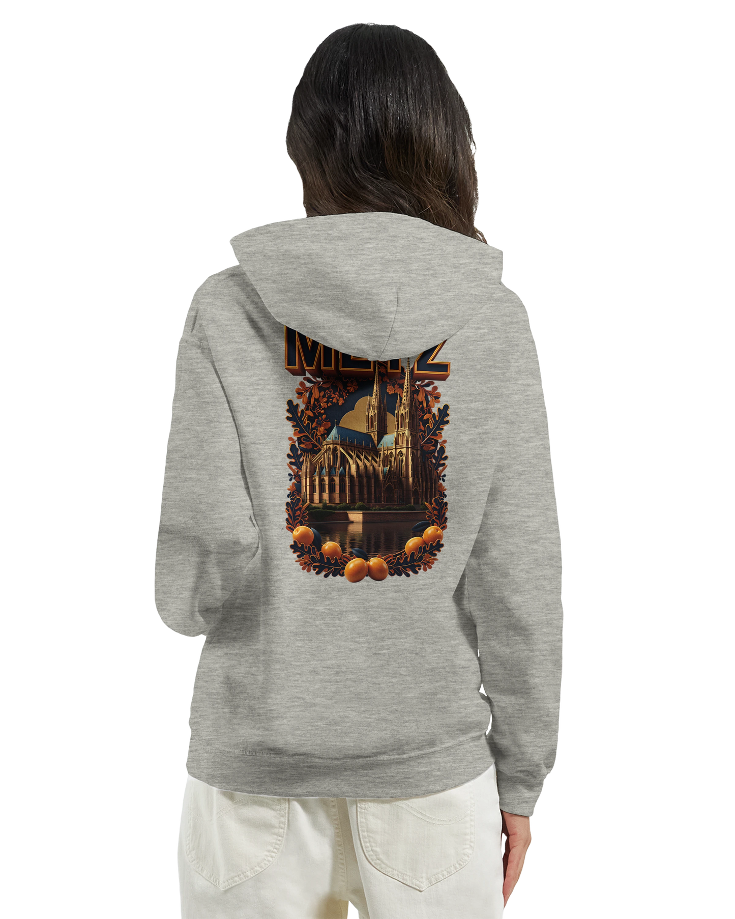 Sweat à capuche unisexe Metz - Ville de France - Design Premium