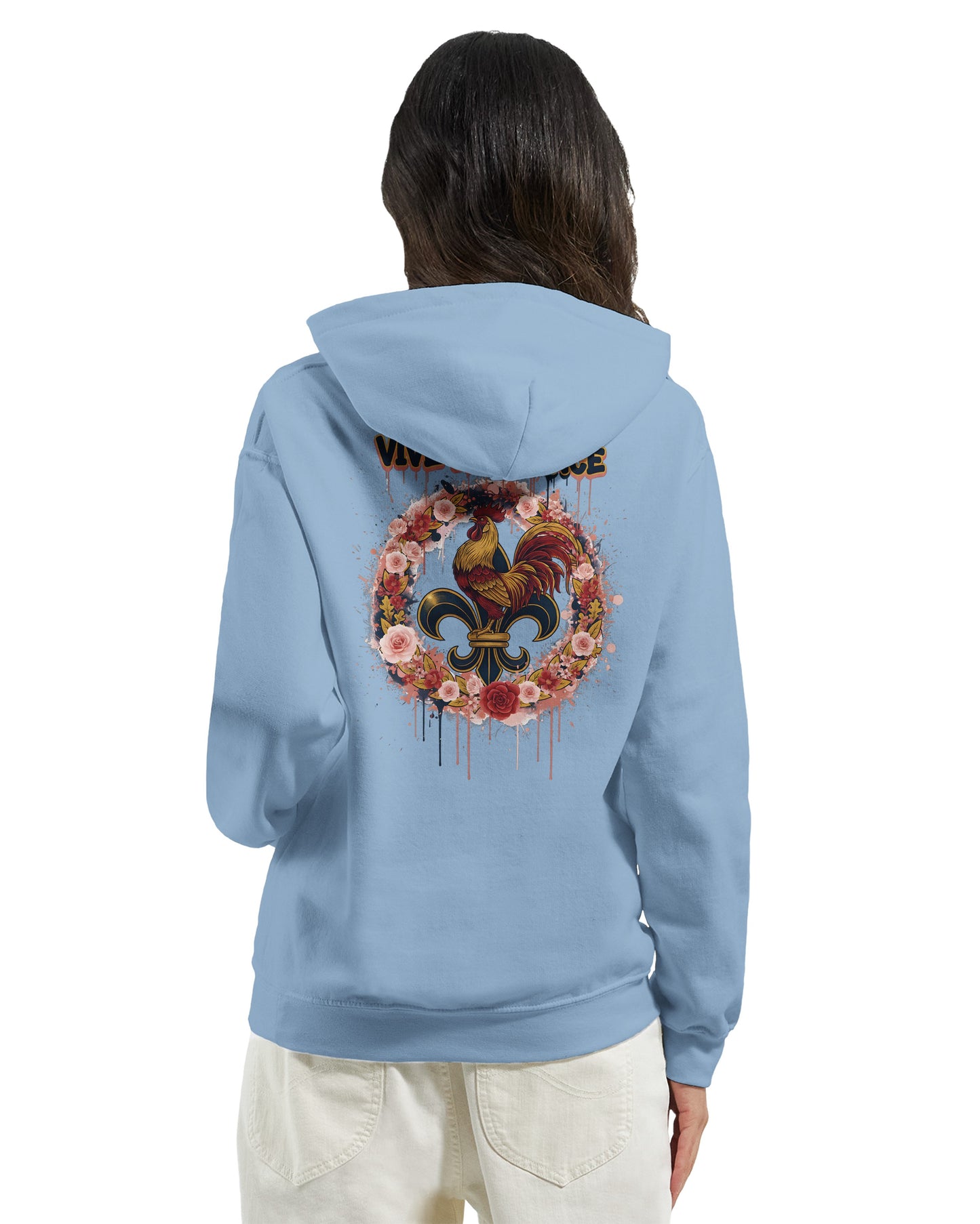 Sweat à capuche femme  Vive la France – Hoodie Premium Confortable et Résistant