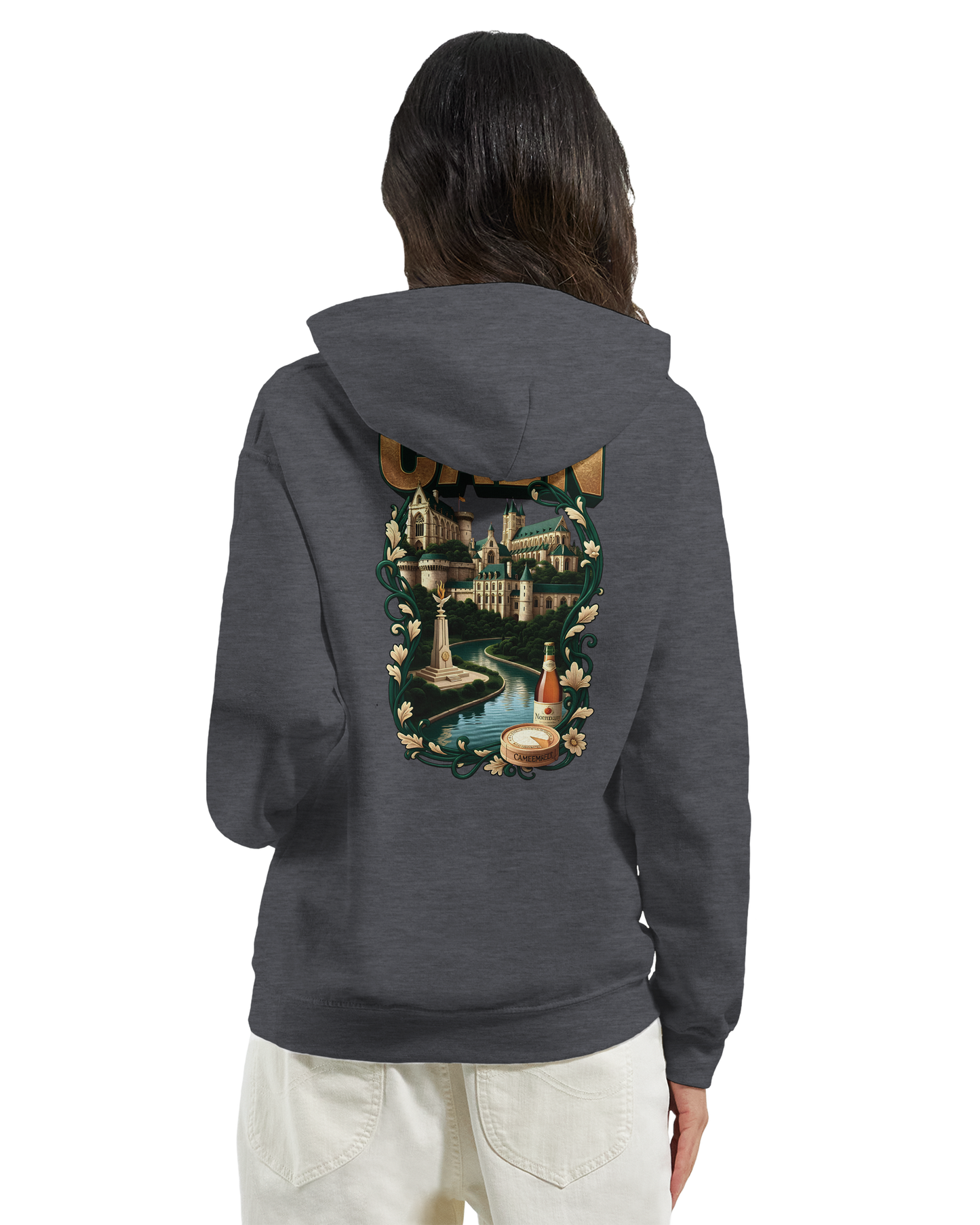 Sweat à capuche Caen - Ville de France - Unisexe Premium