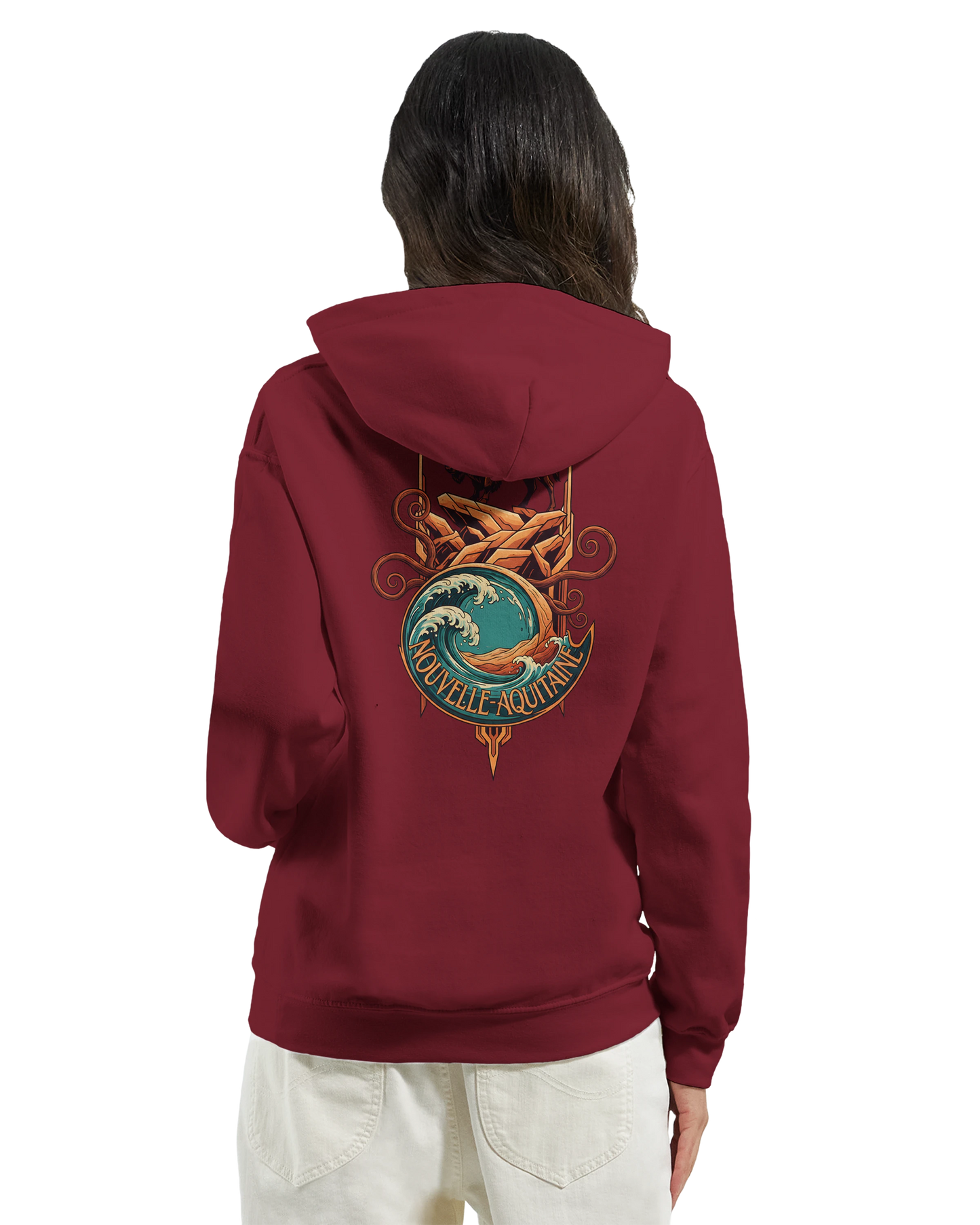 Sweat à capuche unisexe Nouvelle-Aquitaine - Hoodie premium en coton mélangé