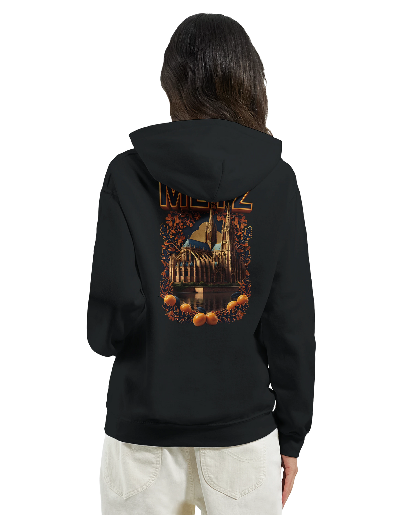 Sweat à capuche unisexe Metz - Ville de France - Design Premium