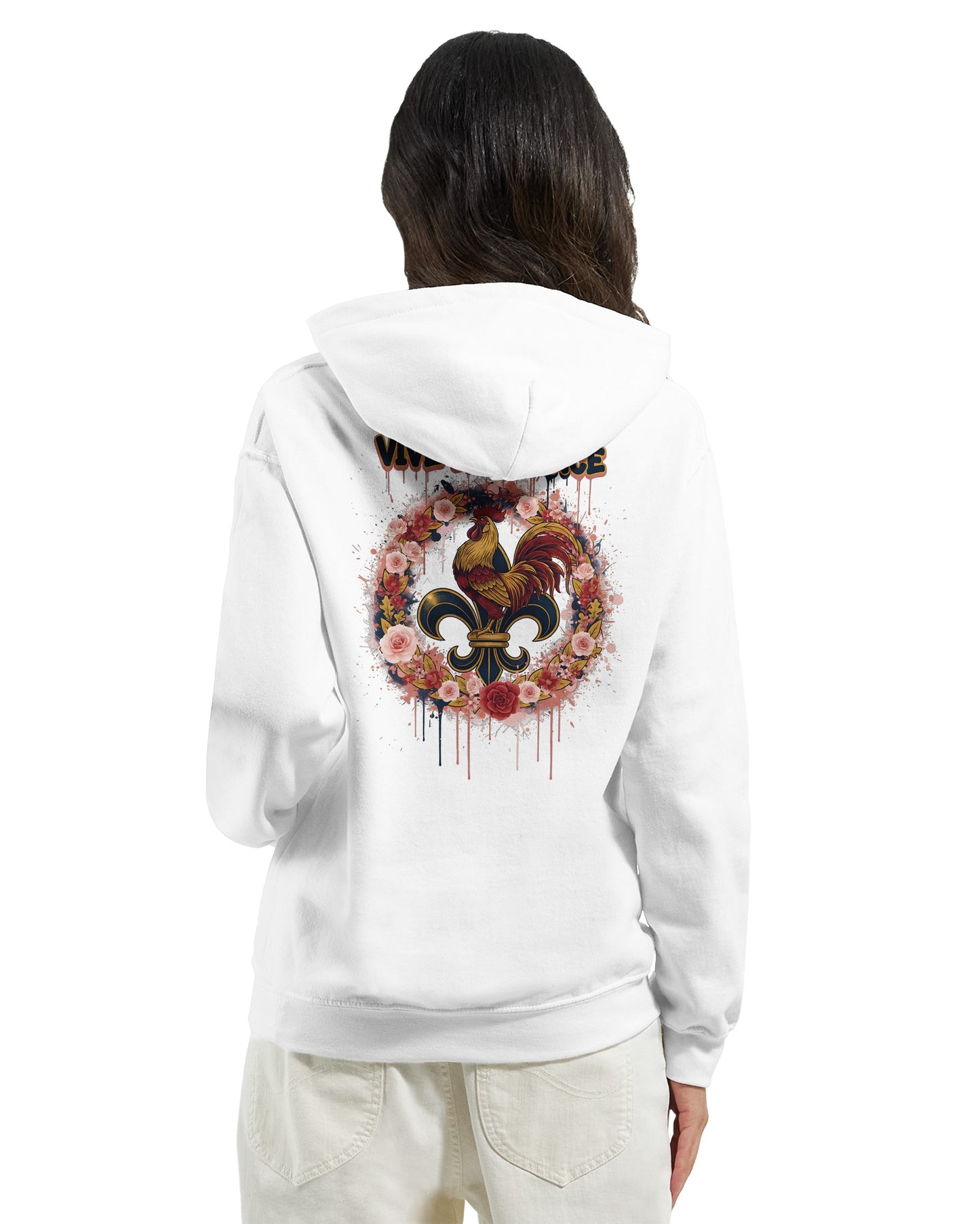 Sweat à capuche femme  Vive la France – Hoodie Premium Confortable et Résistant
