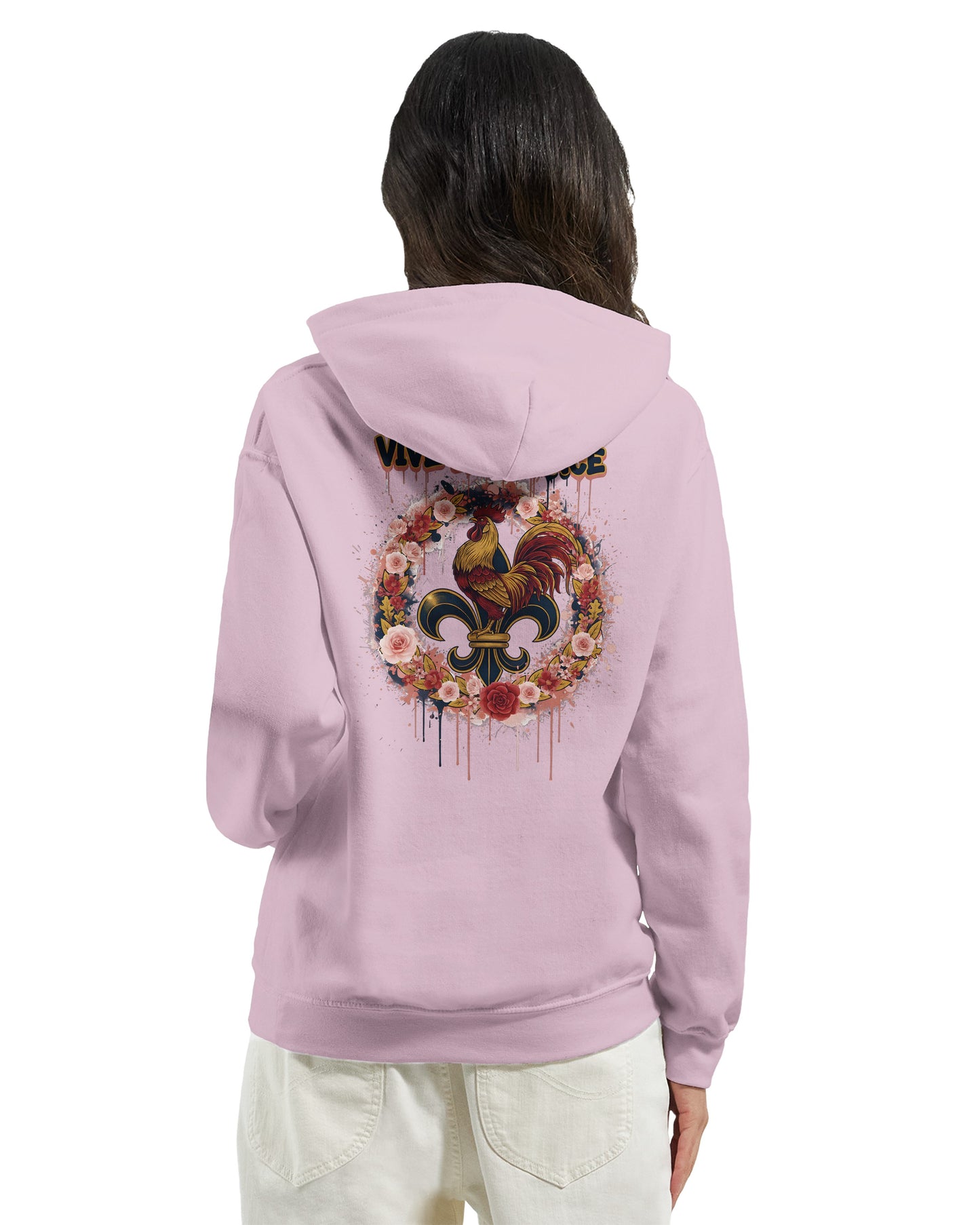 Sweat à capuche femme  Vive la France – Hoodie Premium Confortable et Résistant