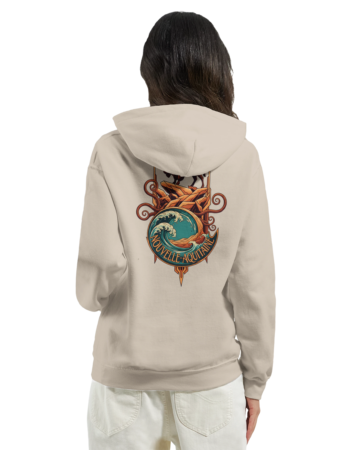 Sweat à capuche unisexe Nouvelle-Aquitaine - Hoodie premium en coton mélangé