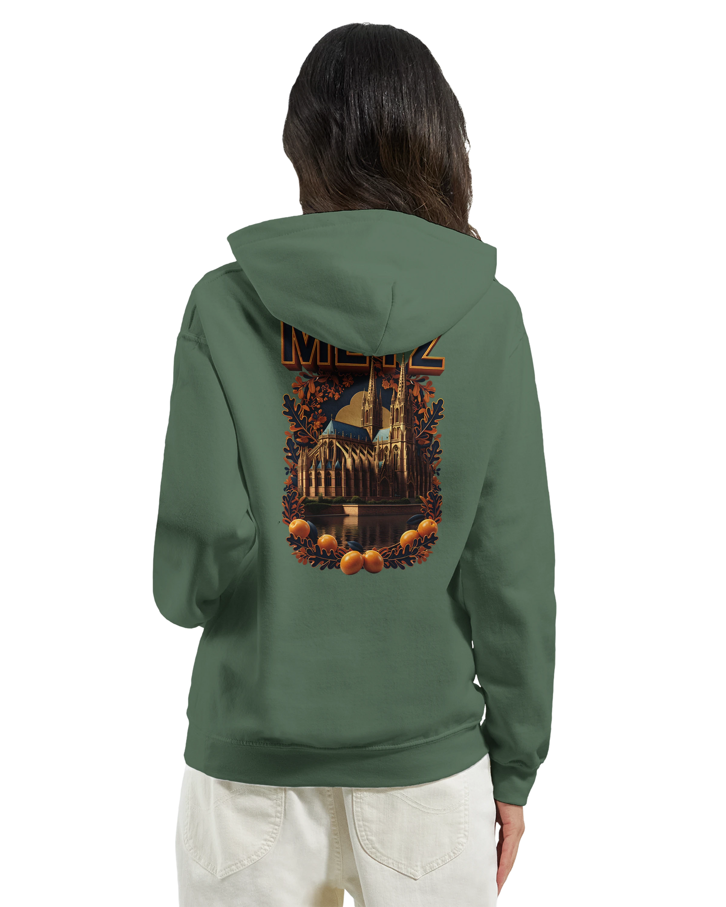 Sweat à capuche unisexe Metz - Ville de France - Design Premium