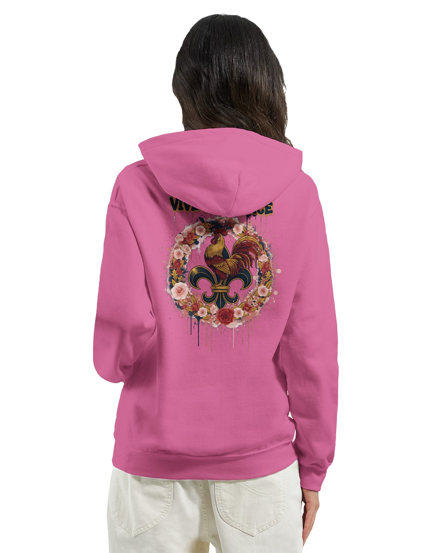 Sweat à capuche femme  Vive la France – Hoodie Premium Confortable et Résistant