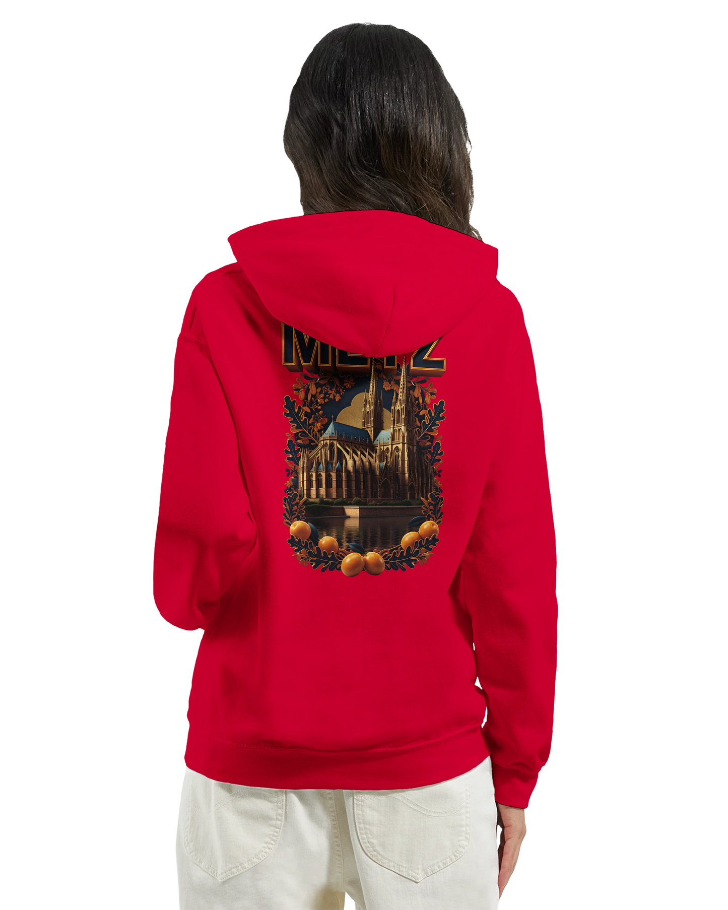 Sweat à capuche unisexe Metz - Ville de France - Design Premium