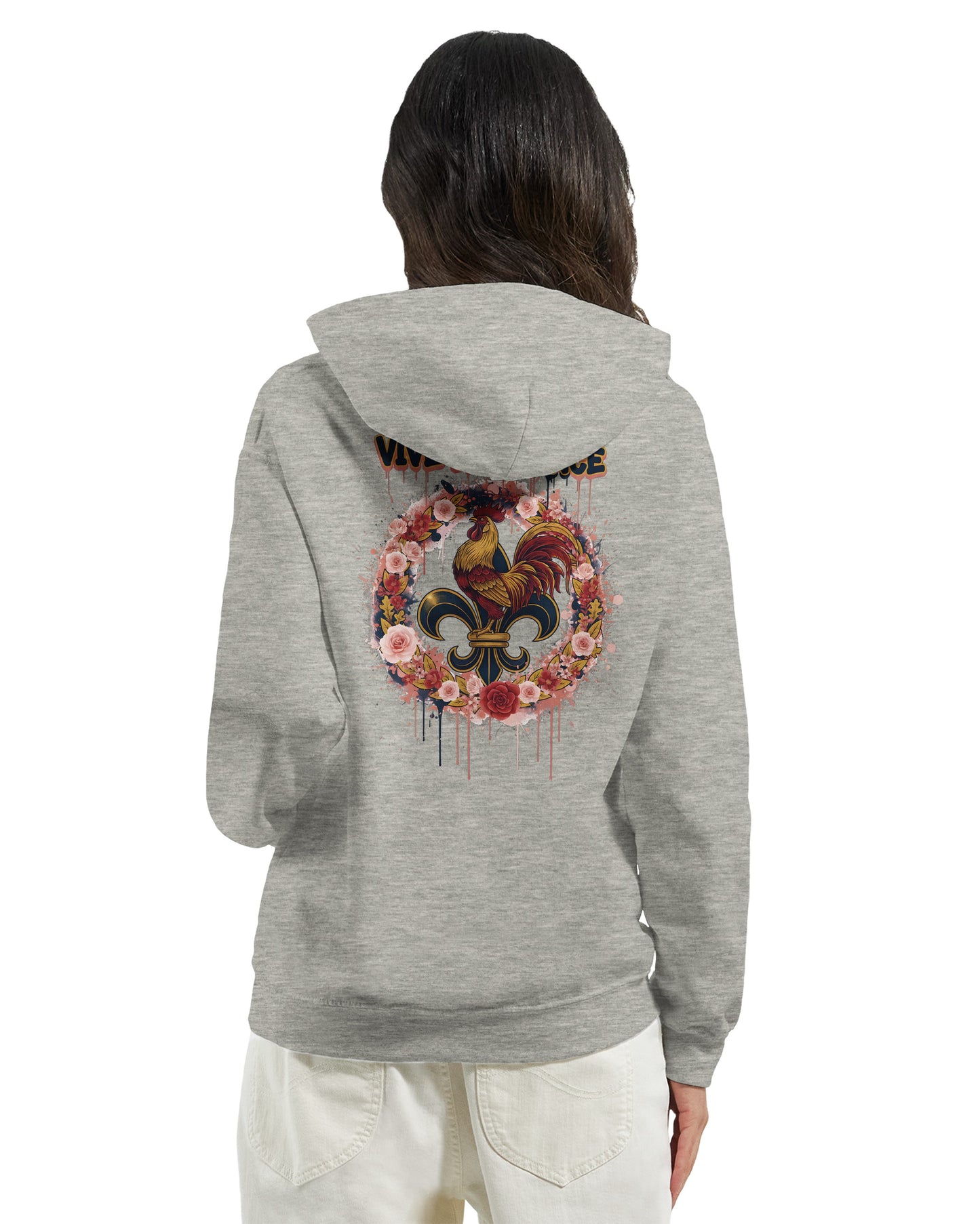 Sweat à capuche femme  Vive la France – Hoodie Premium Confortable et Résistant
